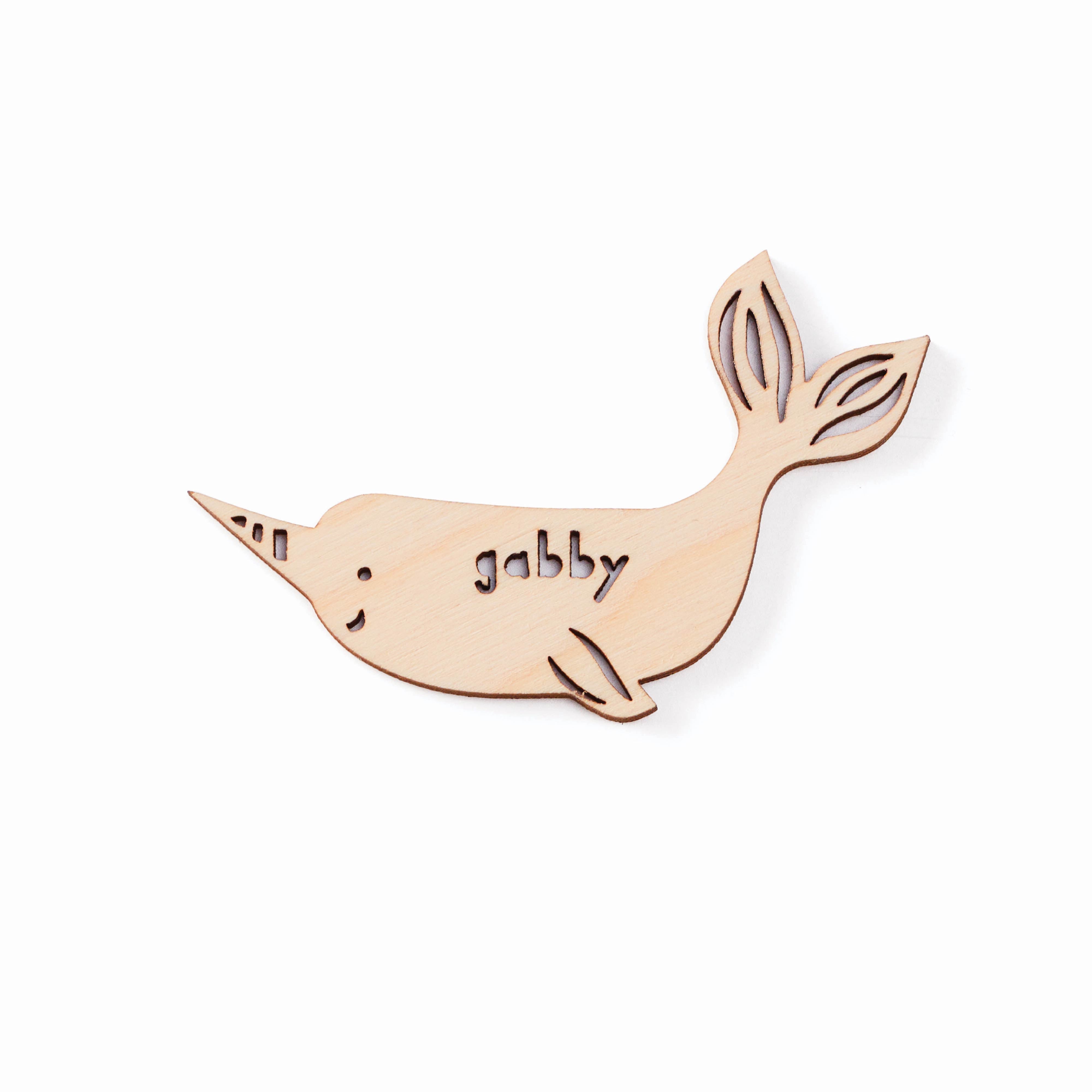 Narwhal - Custom Wooden Magnet