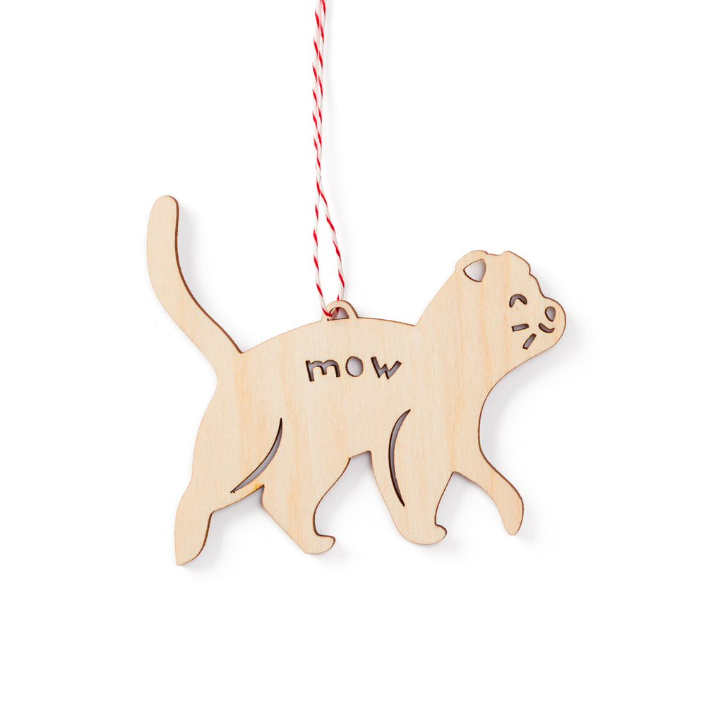 Walking Scottish Fold Cat Custom Ornament