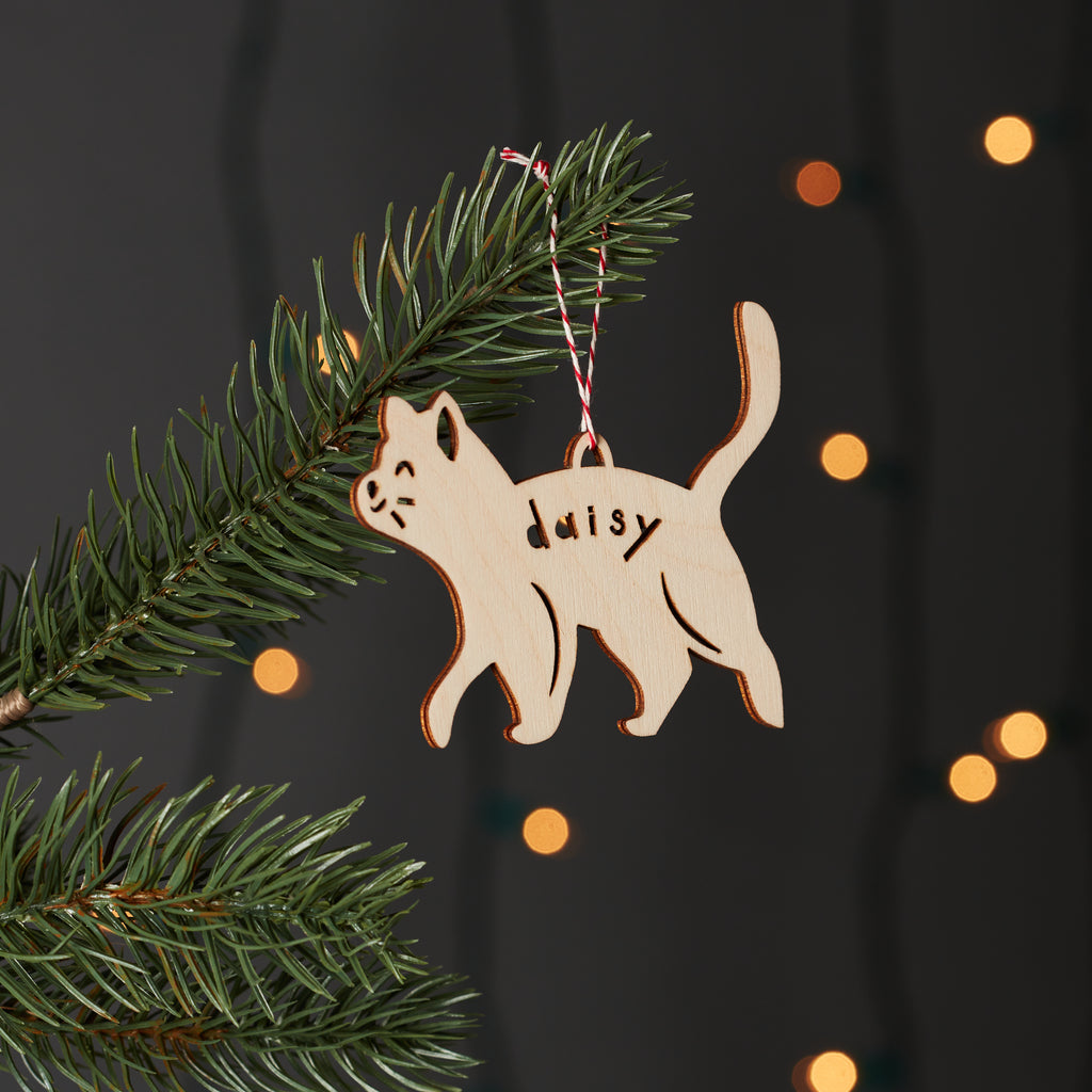 Walking Cat Custom Ornament