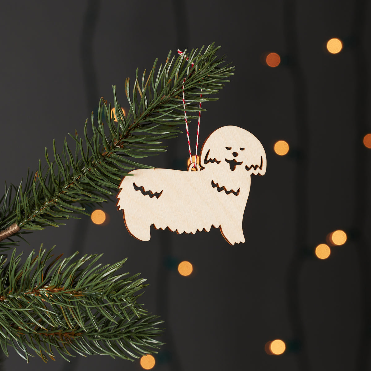 Fluffy Mix Dog Ornament