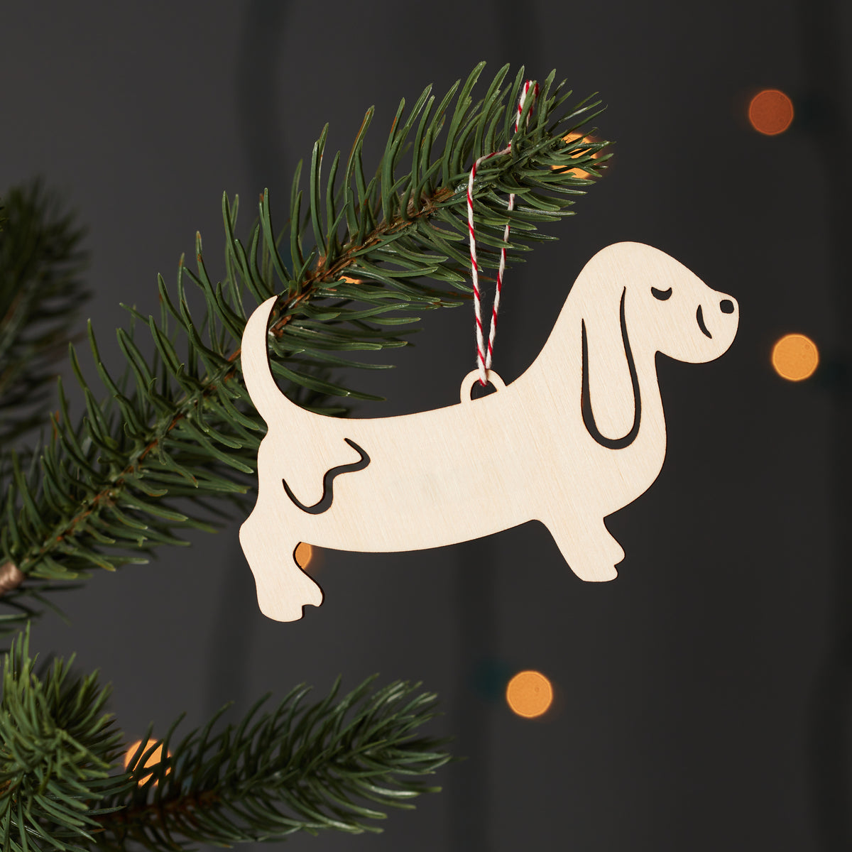 Basset Hound Dog Ornament