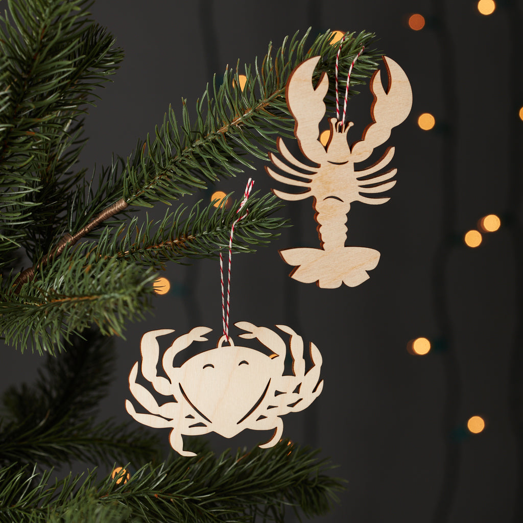Crab and Lobster Ornaments