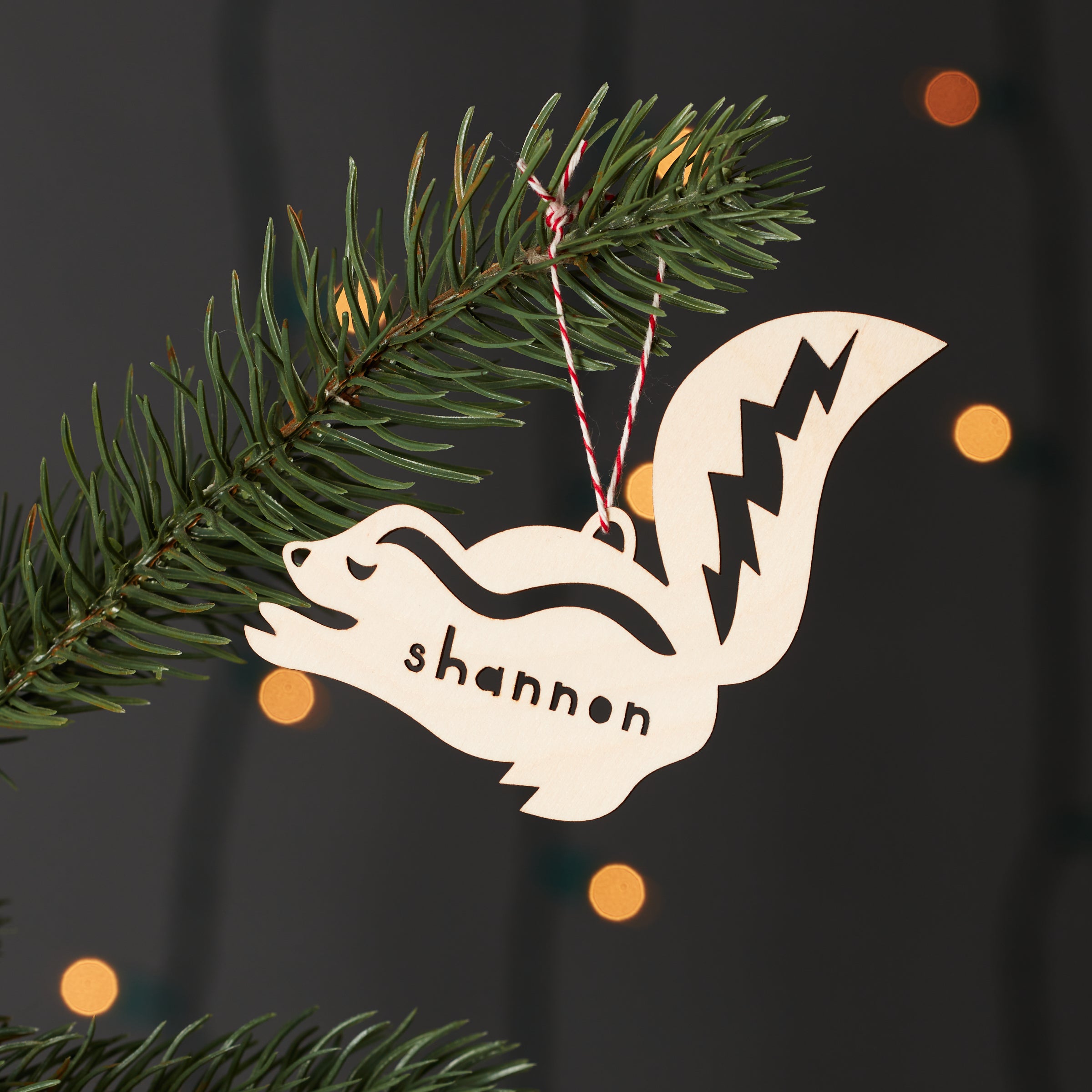 Skunk Custom Ornament