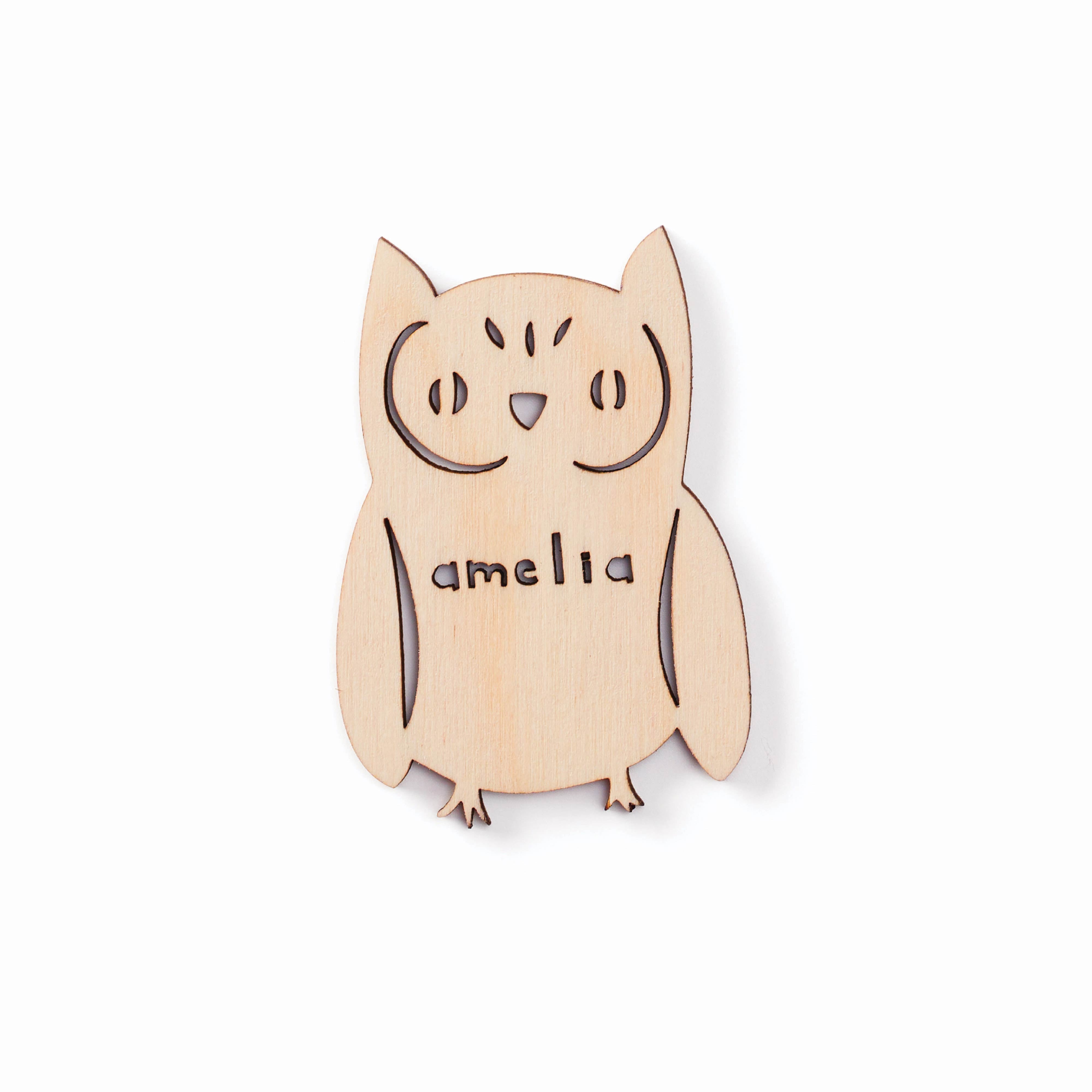 Owl - Custom Wooden Magnet