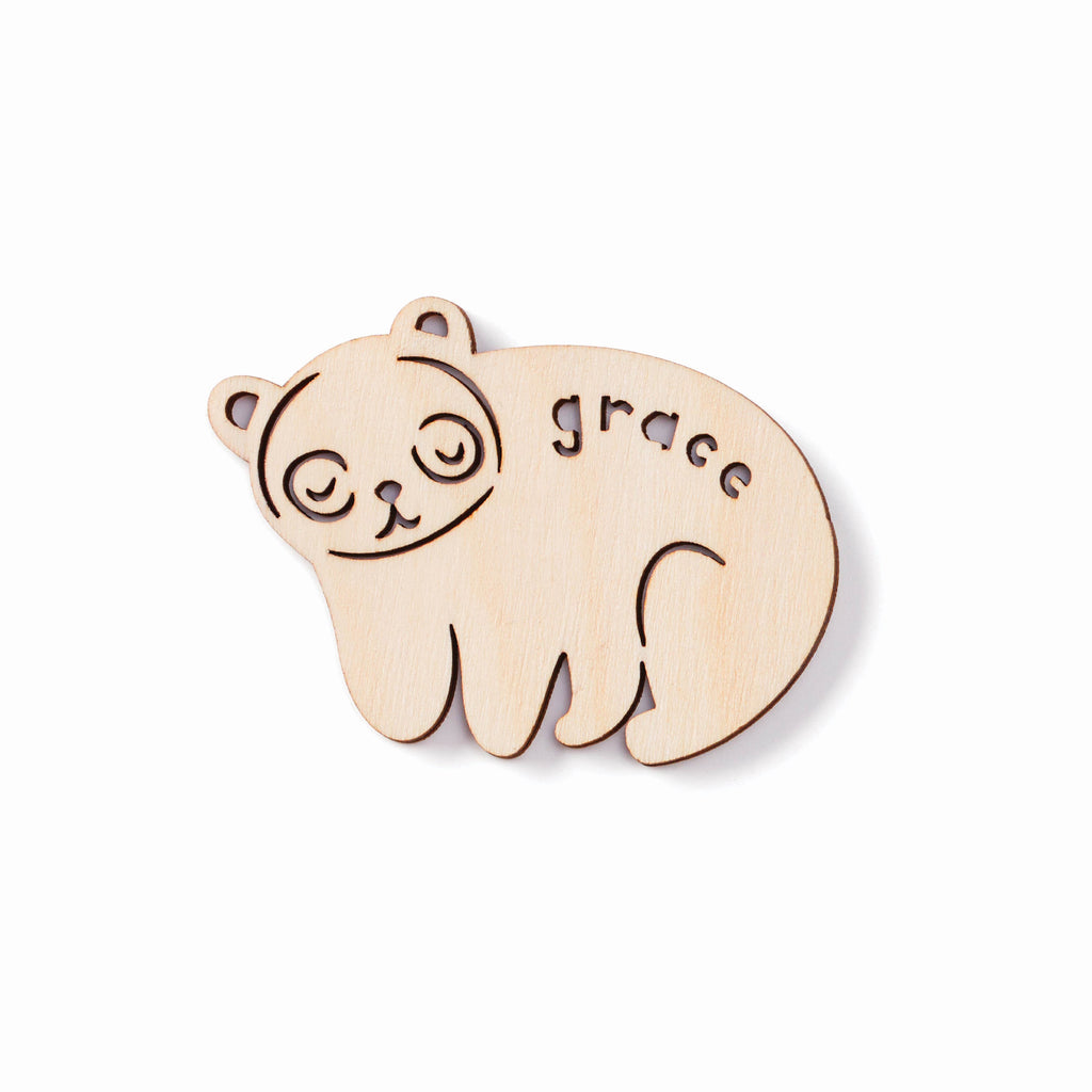 Panda - Custom Wooden Magnet