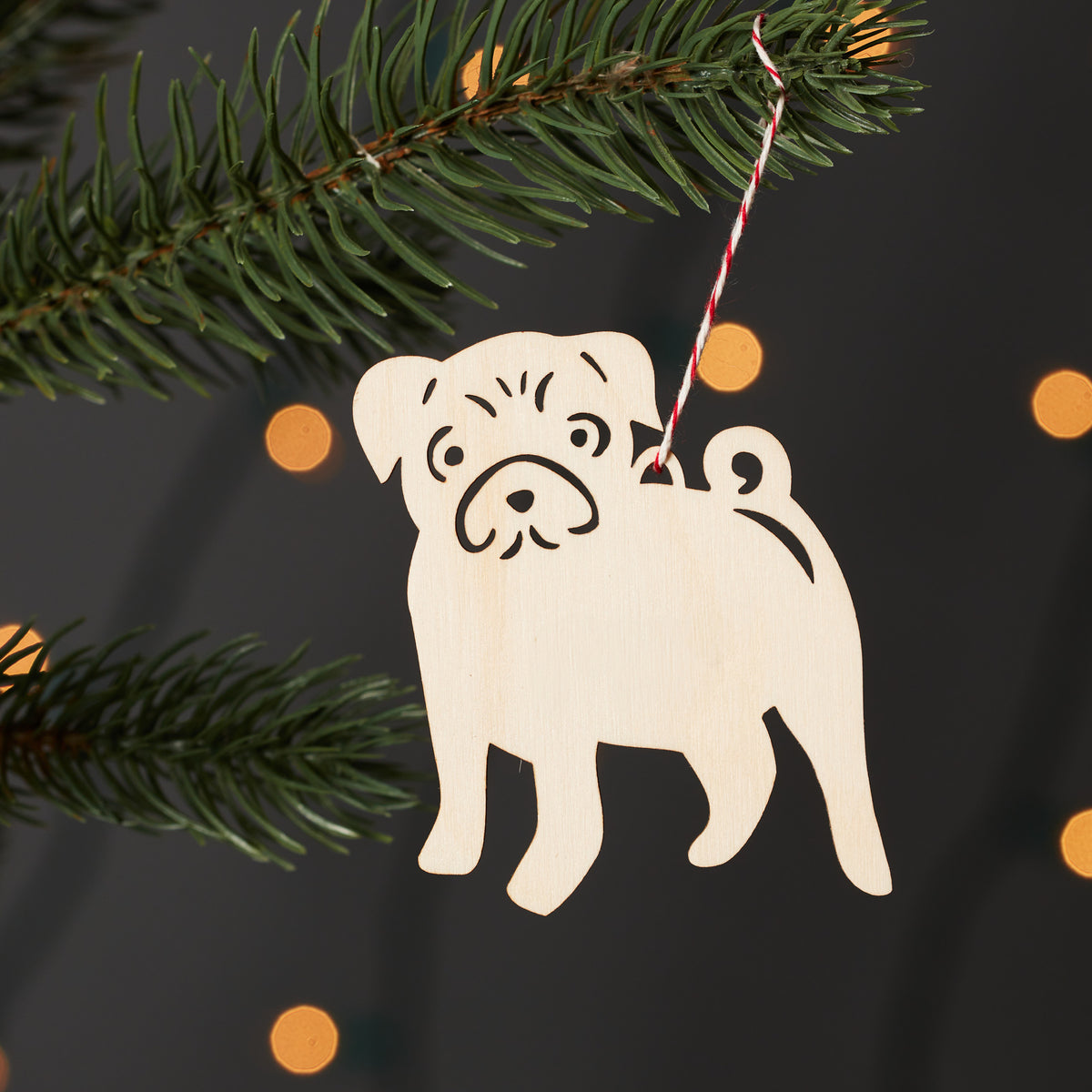 Pug Dog Ornament