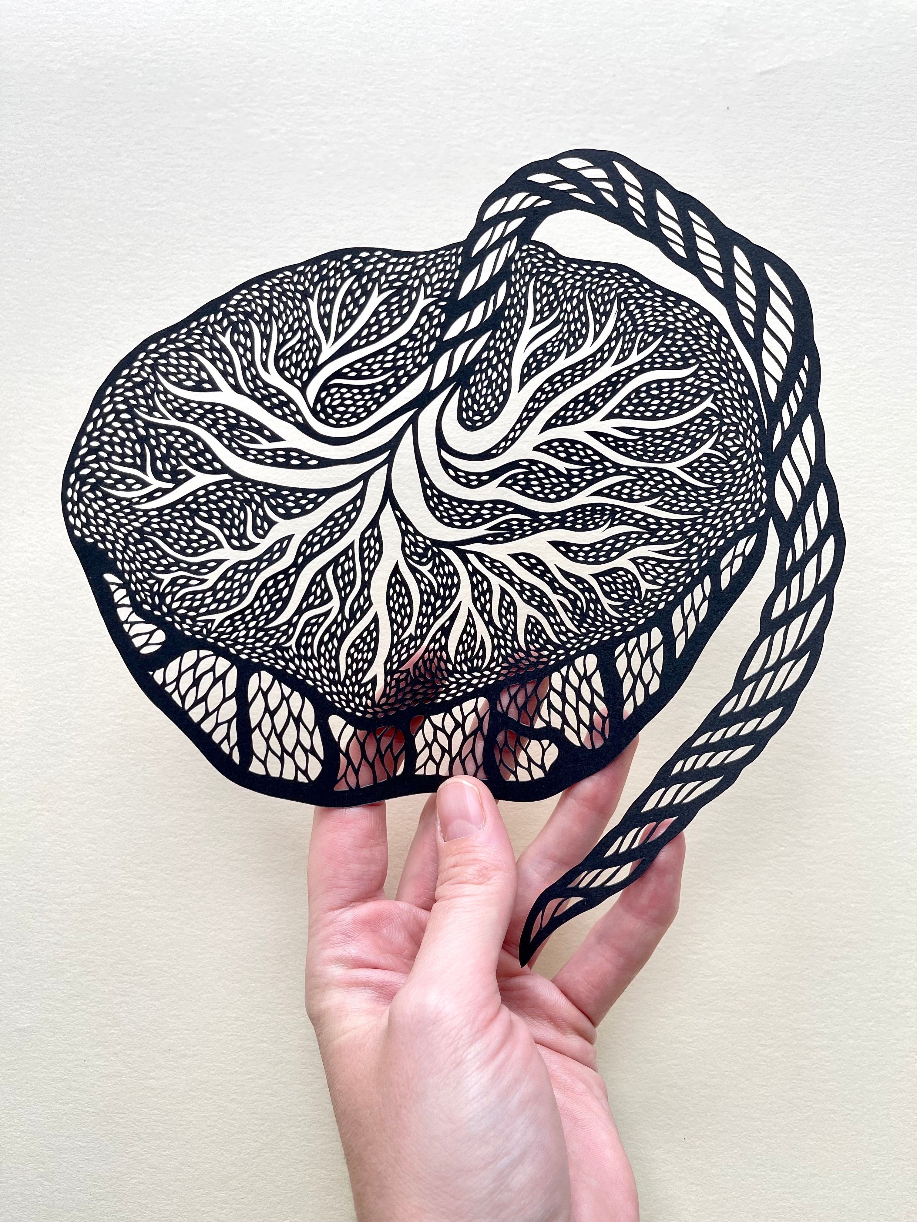 Anatomical Placenta Papercutting Artwork