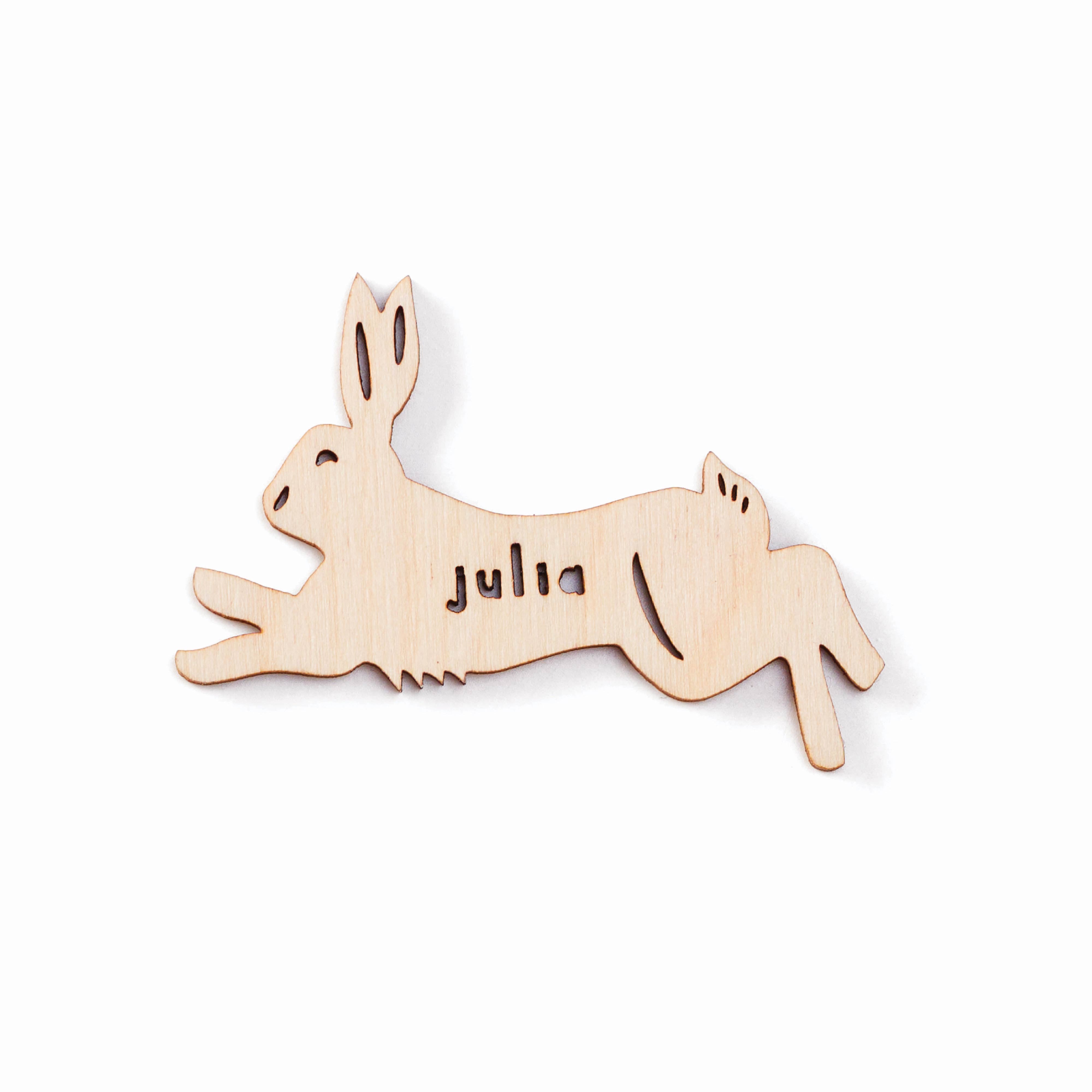 Rabbit - Custom Wooden Magnet