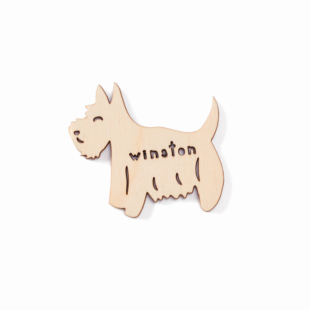 Scottie/Westie Dog - Custom Wooden Magnet