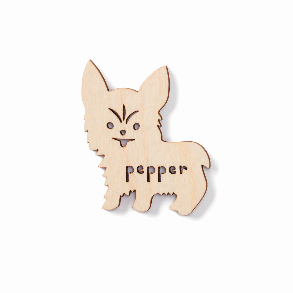 Yorkie Terrier Dog - Custom Wooden Magnet