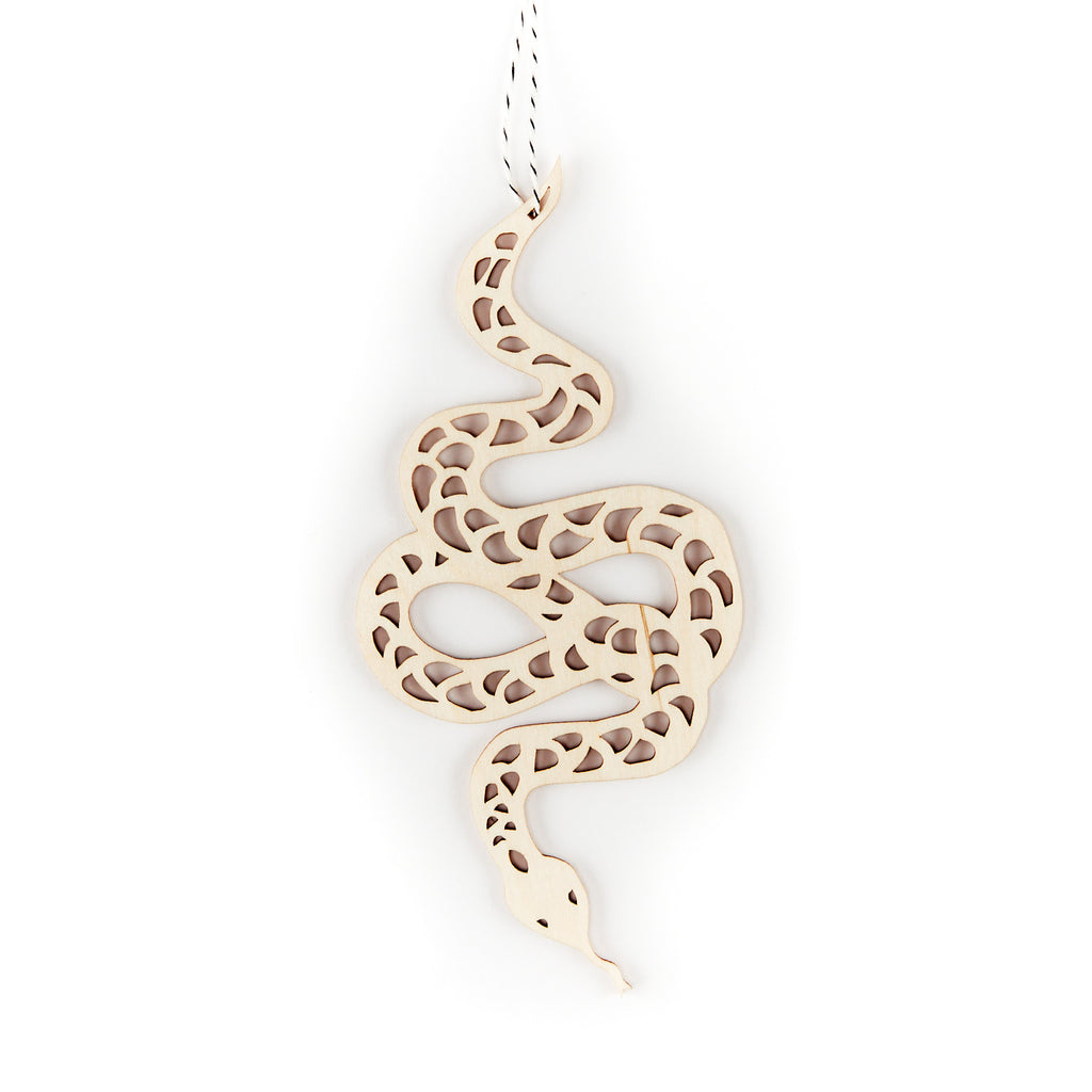 Snake Wooden Ornament