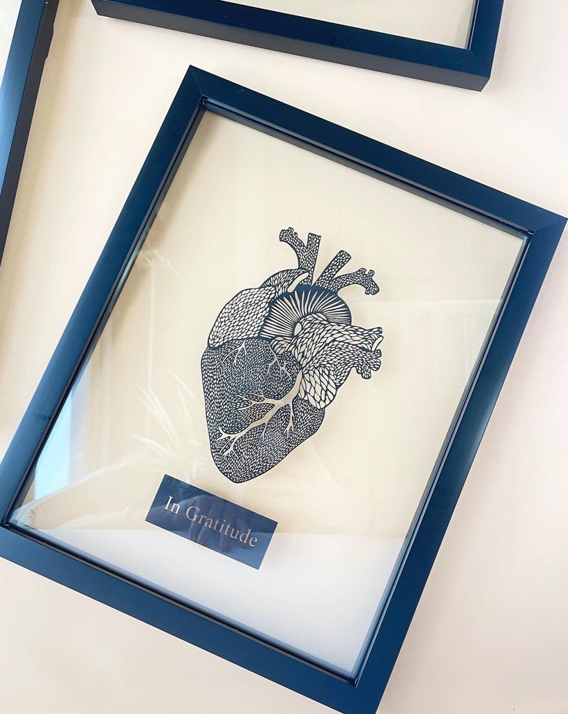 Anatomical Heart Papercutting Artwork