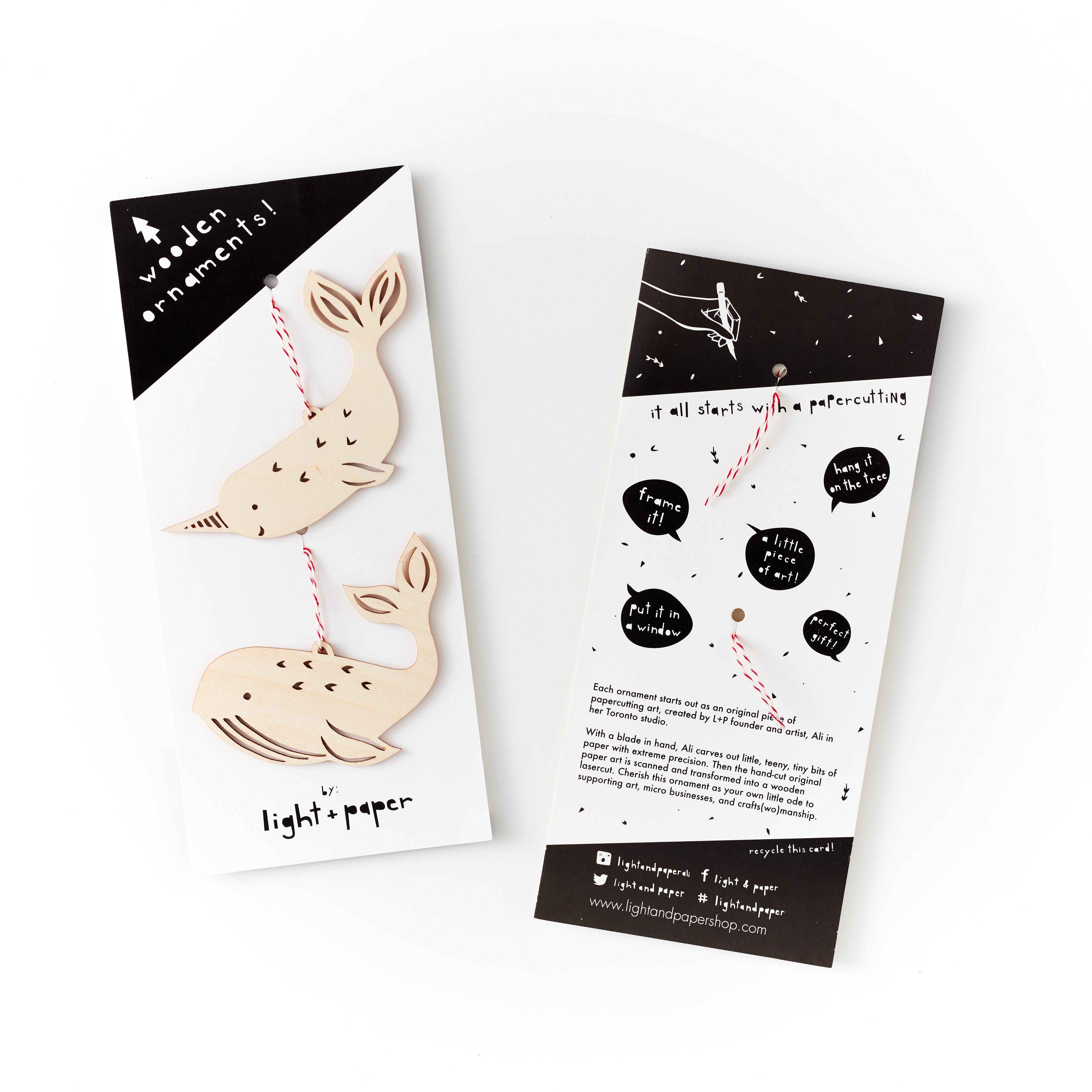 Polar Bear x North Pole Ornaments (set of 2)