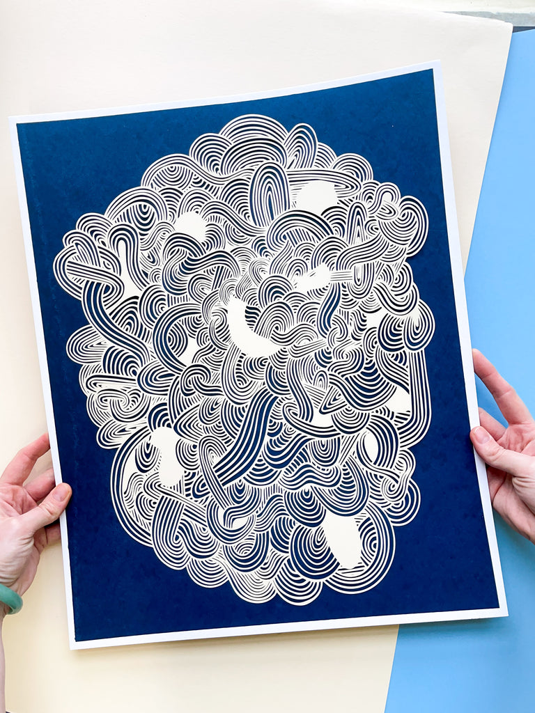 Abstract Squiggles Papercutting