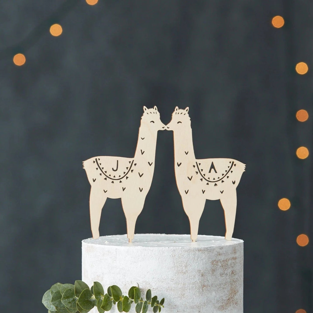 Llama Custom Wedding Cake Topper