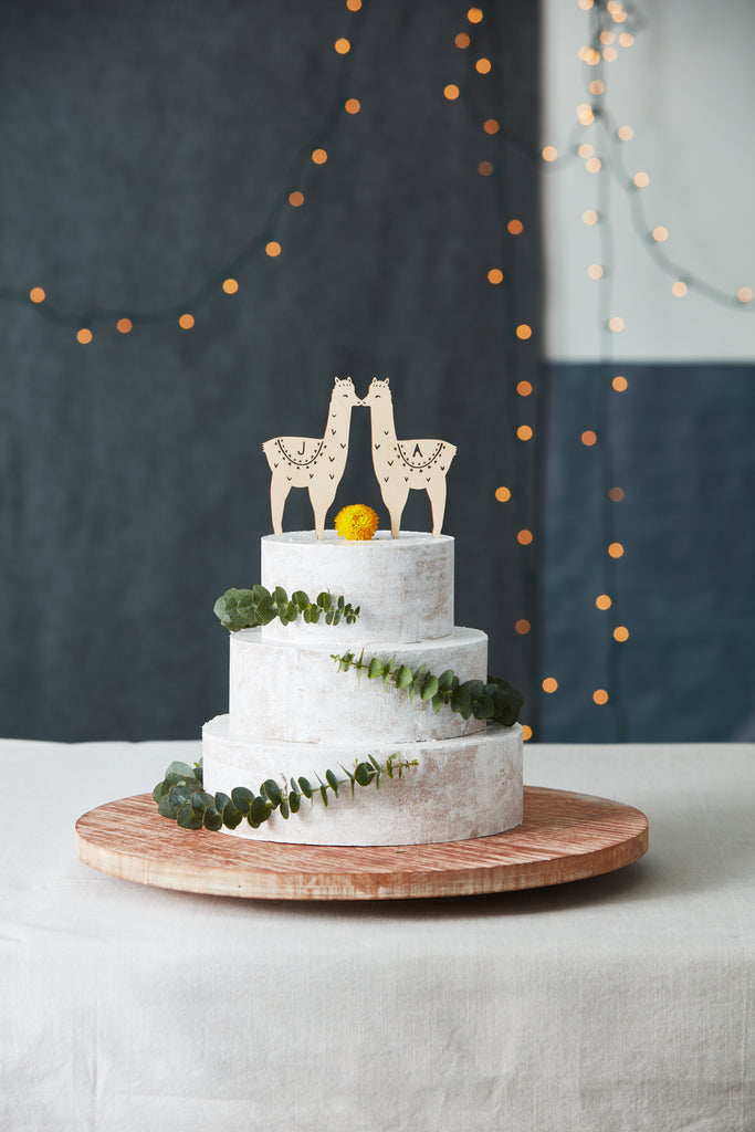 Llama Custom Wedding Cake Topper