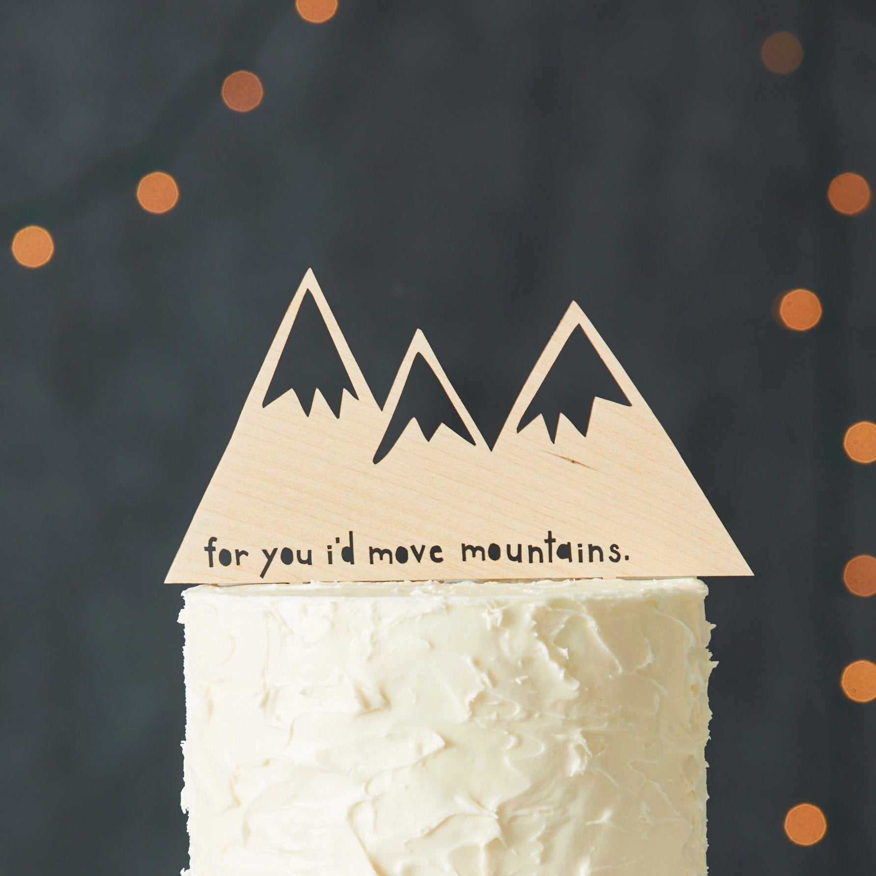 Mountains Lasercut Wedding Cake Topper