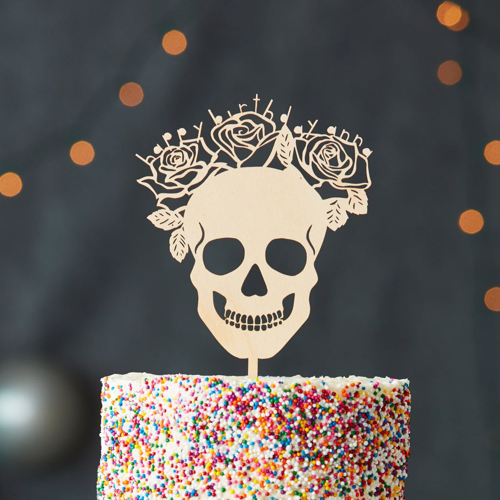 Skull Wedding Cake Topper