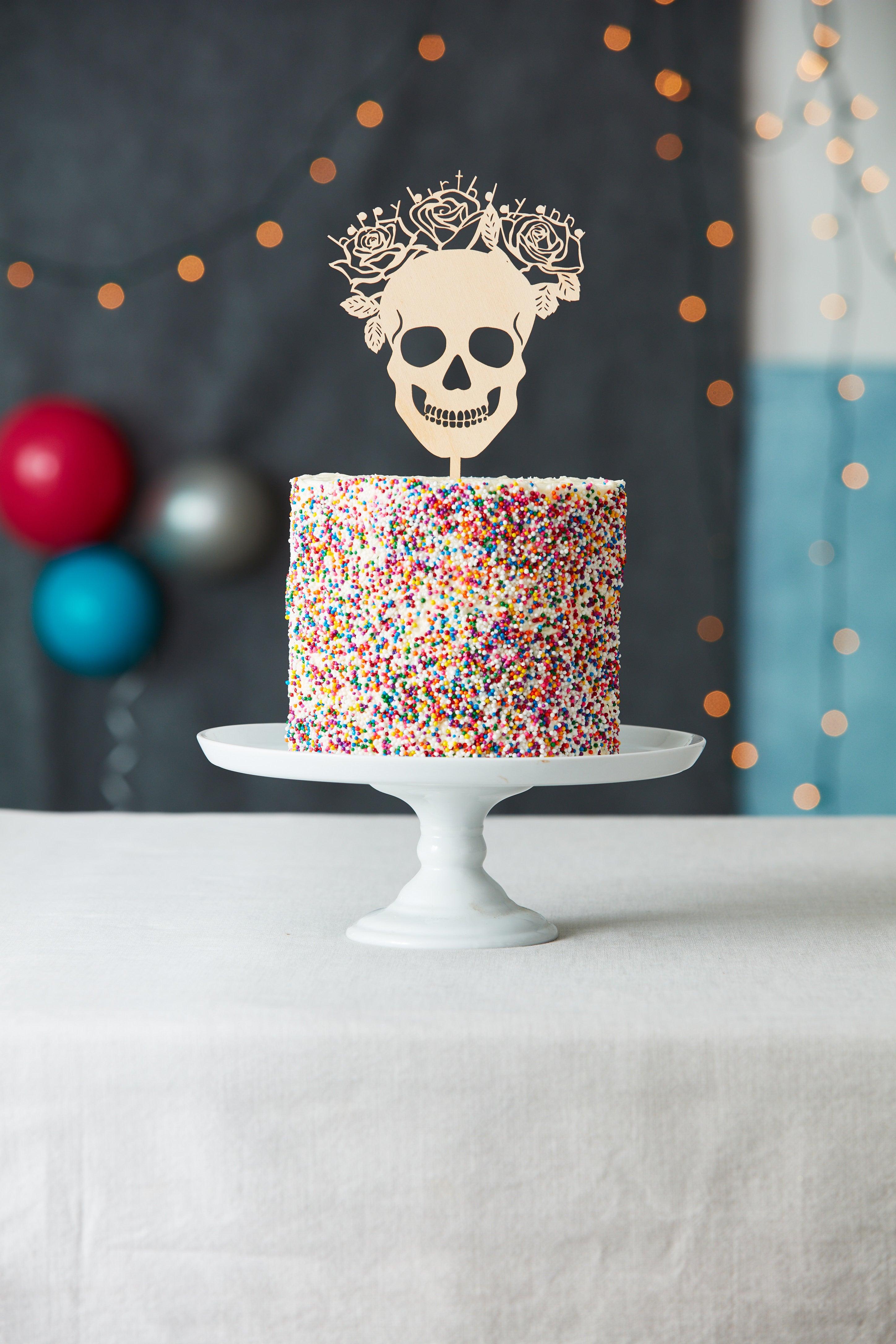 Skull Wedding Cake Topper