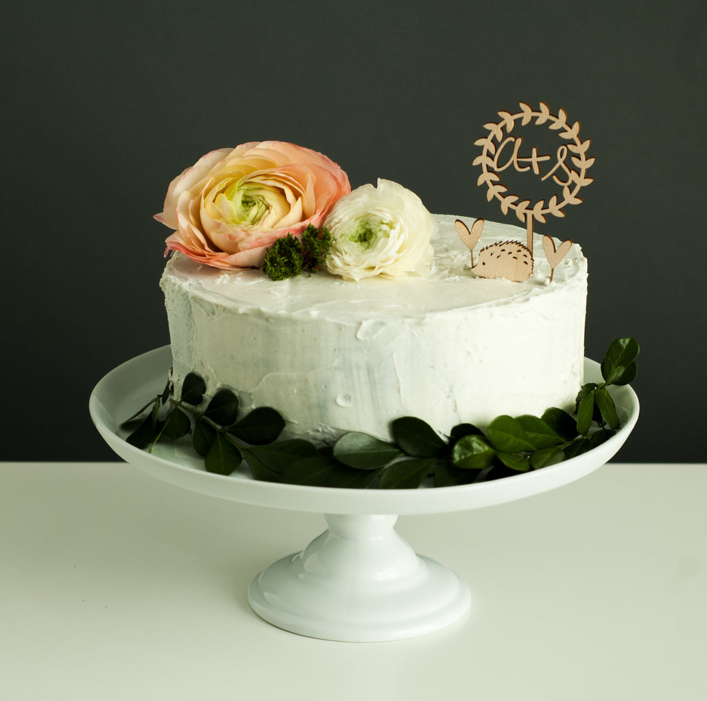 Customized Woodlands Wedding Cake Topper