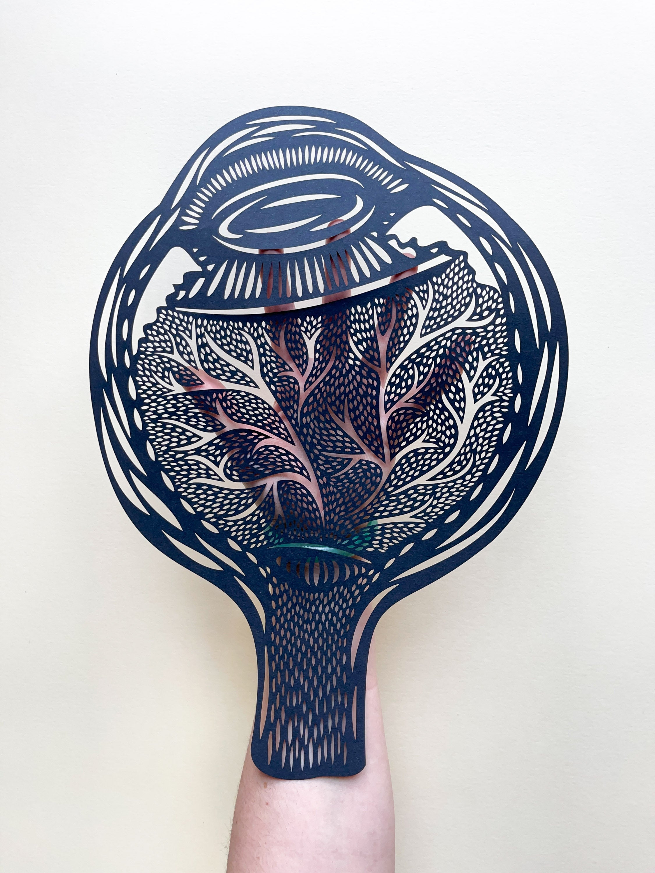 Anatomical Eyeball Papercutting Artwork