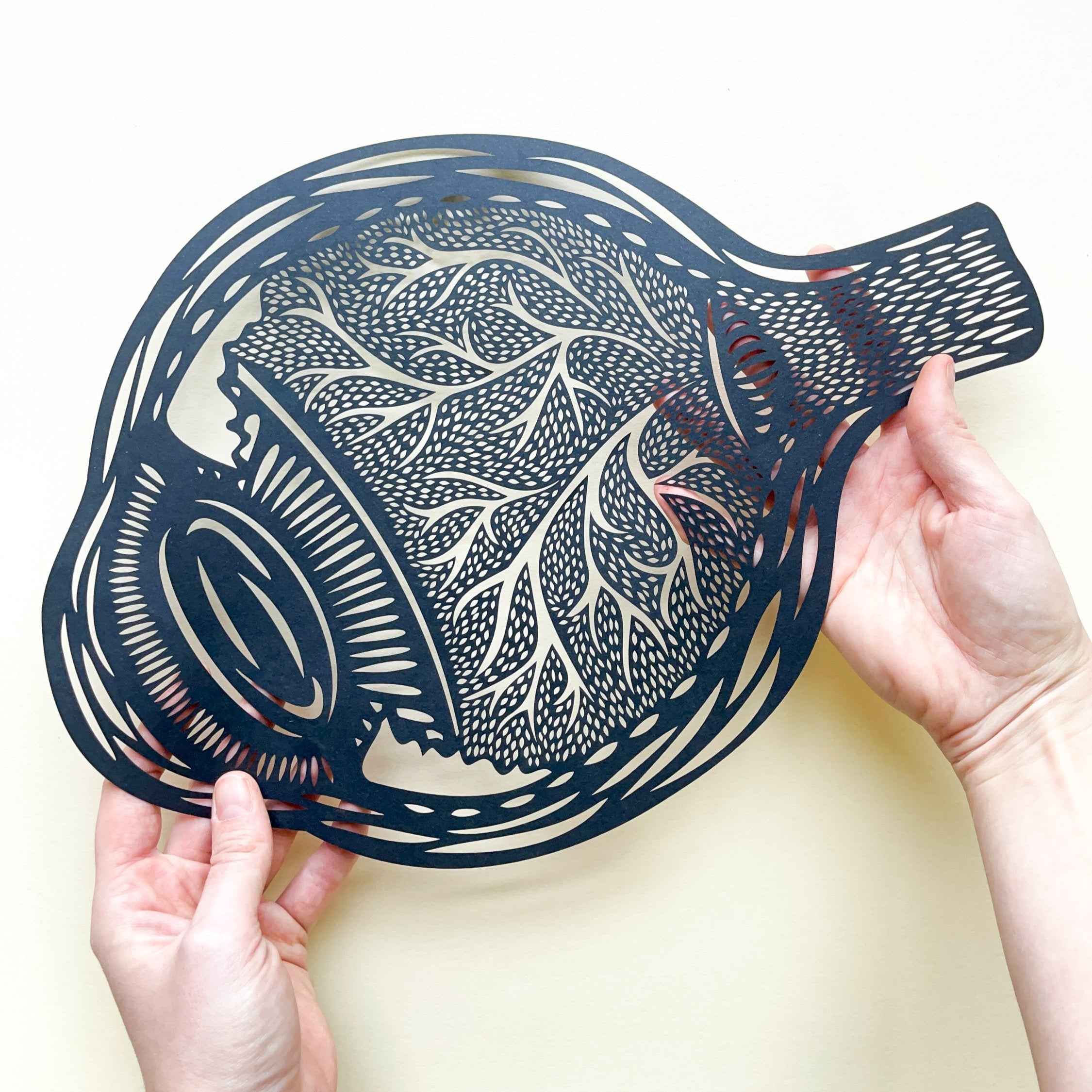 Anatomical Eyeball Papercutting Artwork