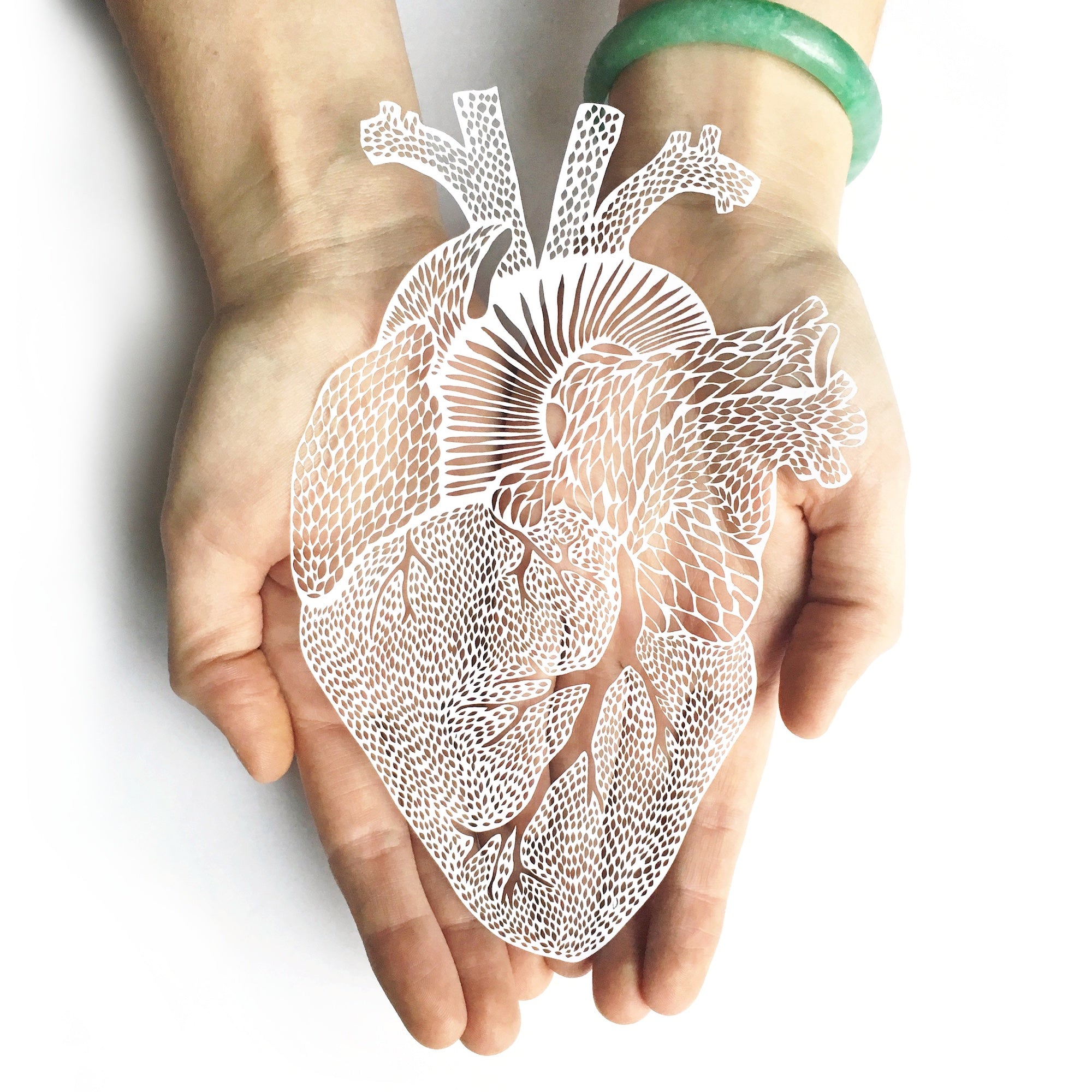 Anatomical Heart Papercutting Artwork