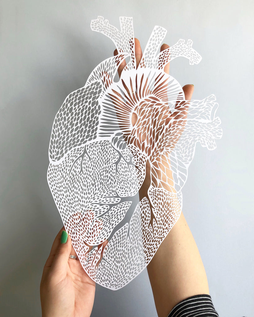 Anatomical Heart Papercutting Artwork