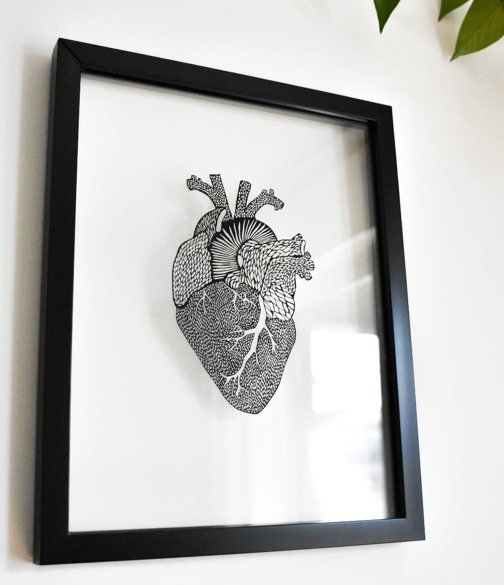 Black Floating Frame for Papercuttings