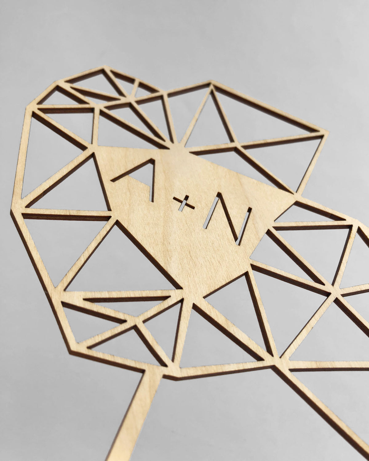 Geometric Wedding Cake Topper | Light + Paper