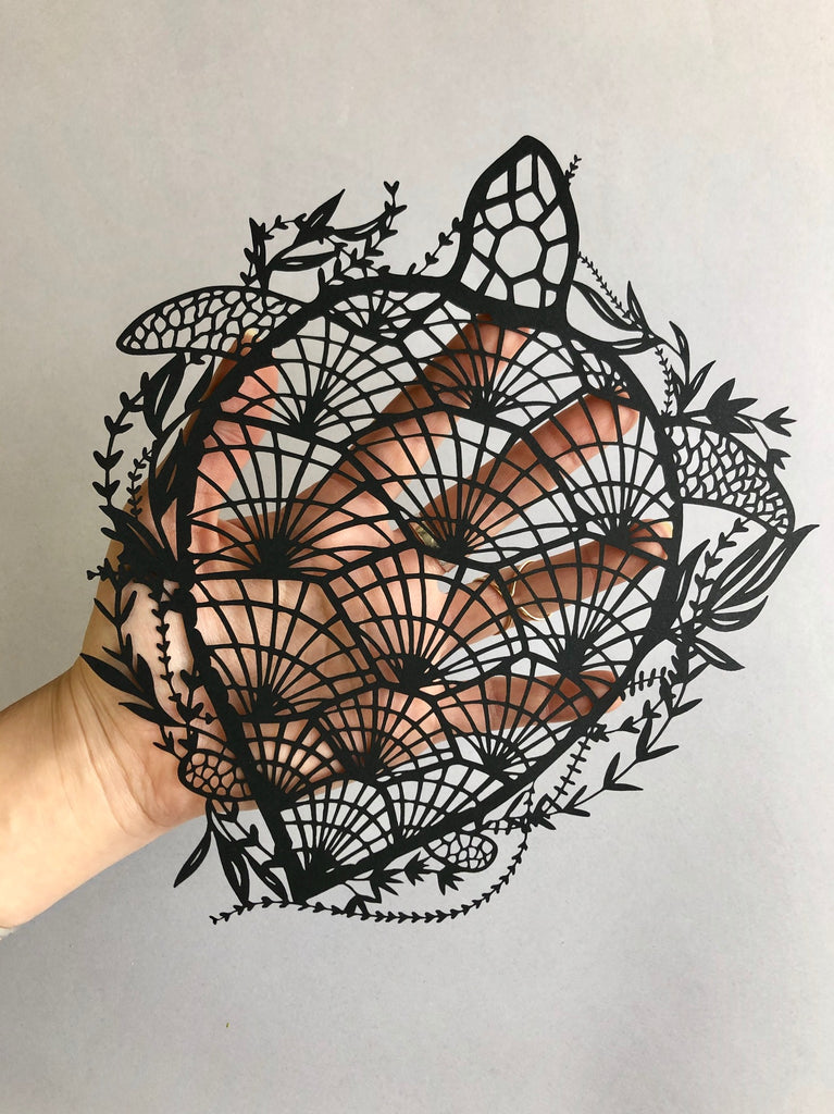 Sea Turtle Papercutting Artwork