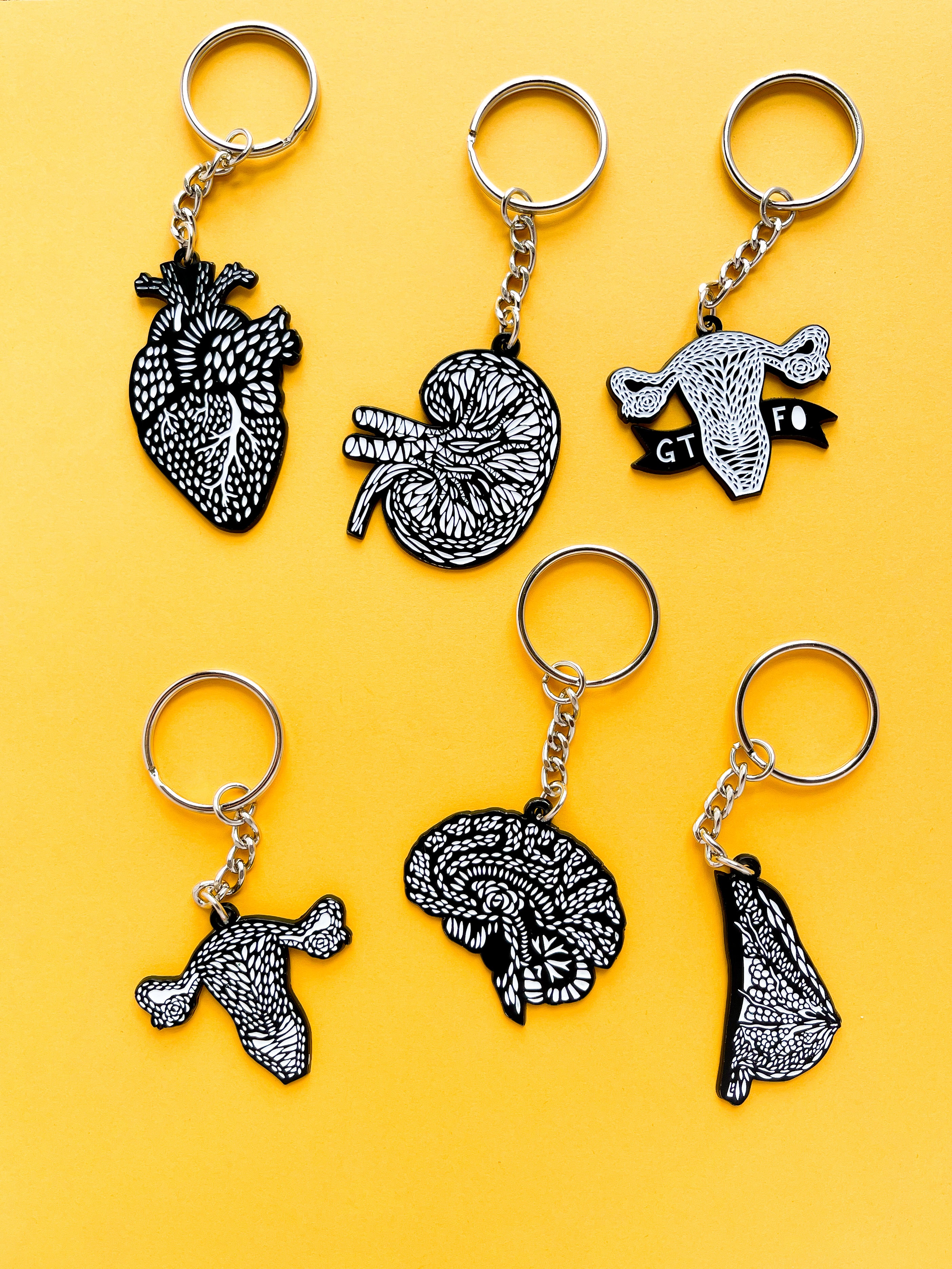 Kidney Enamel Keychain