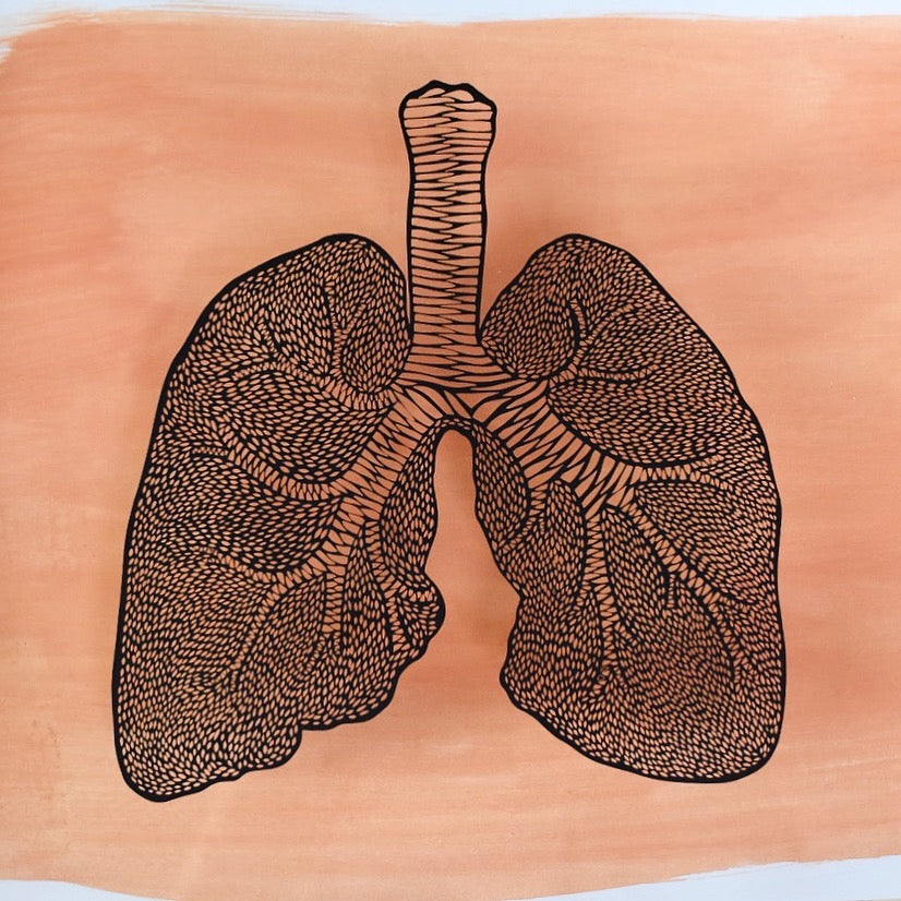 Anatomical Lungs Papercutting Artwork