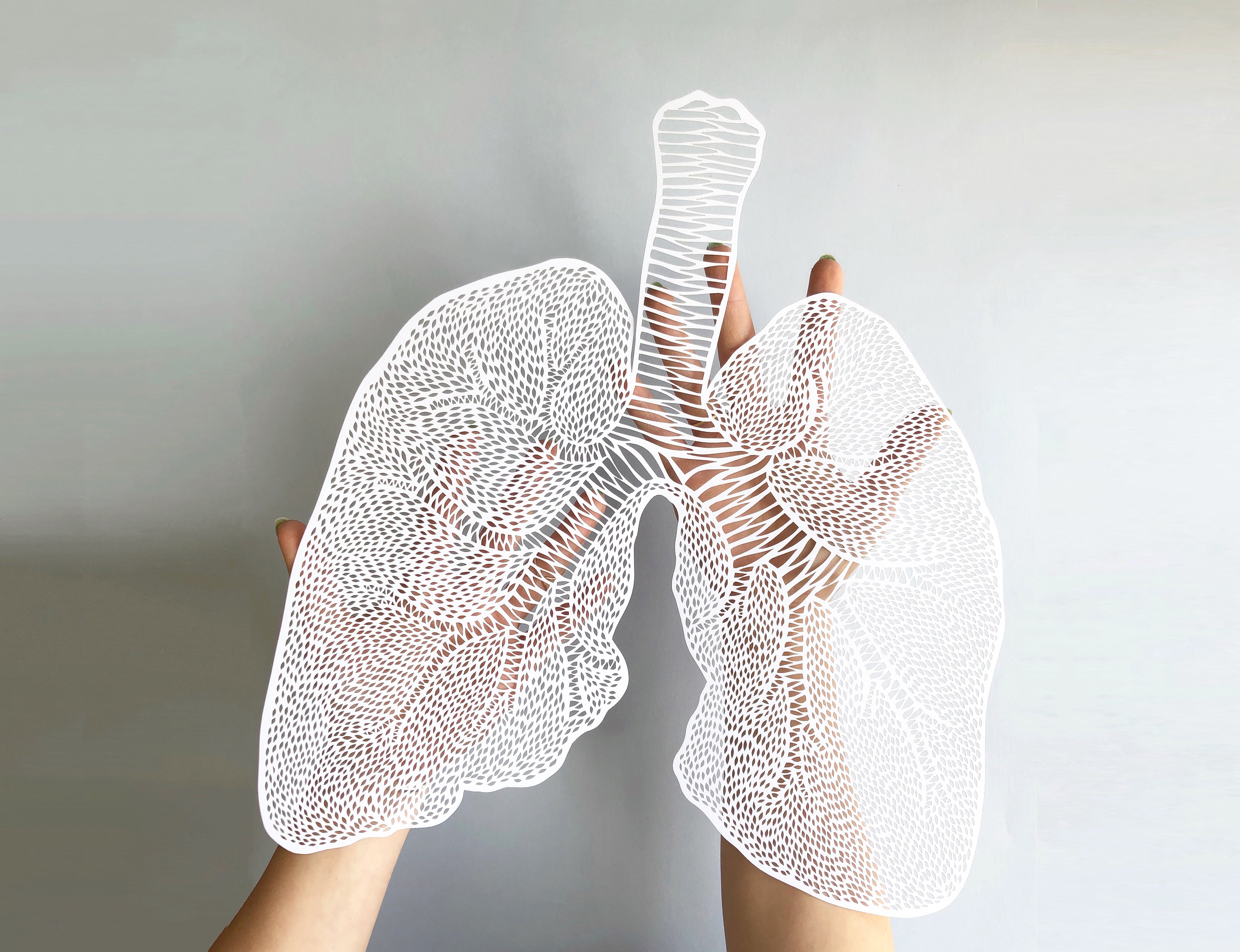 Anatomical Lungs Papercutting Artwork