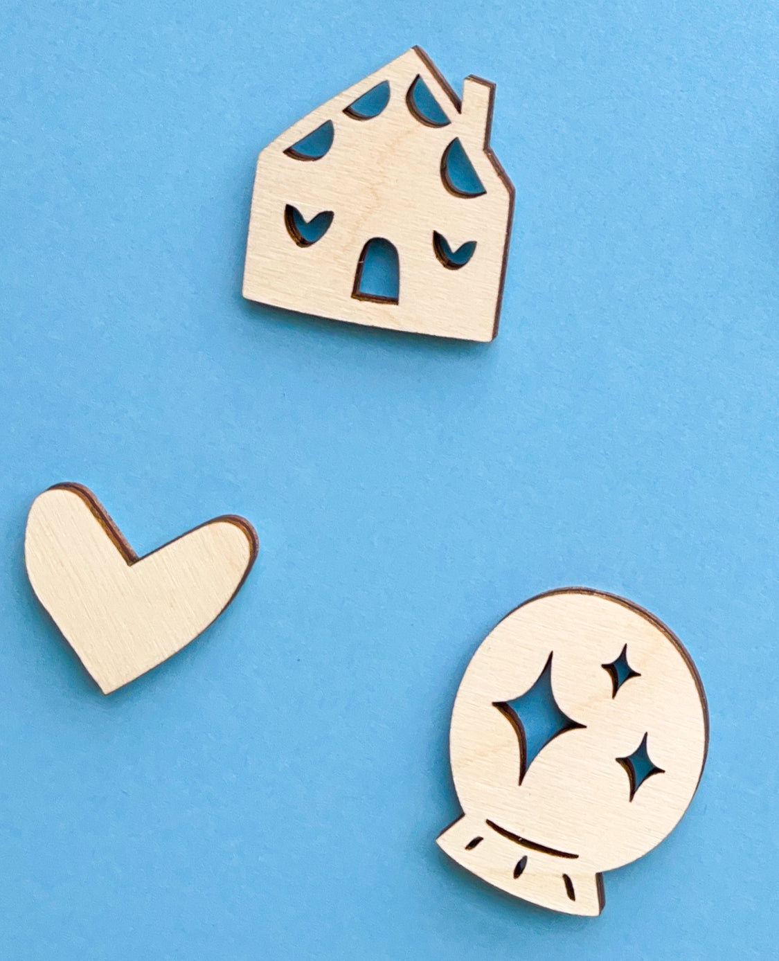 Mini Wooden Magnets - choose 3 magnets