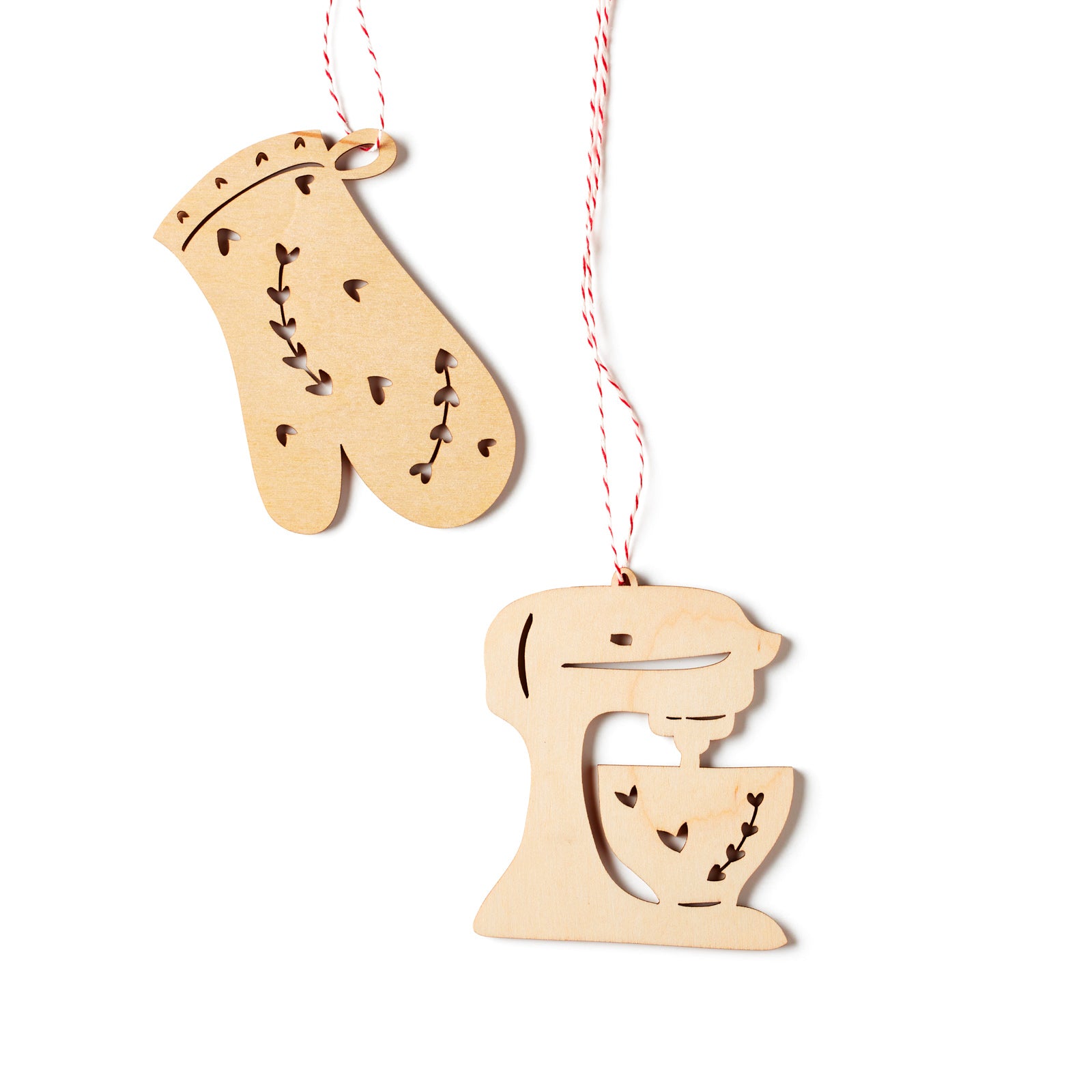 Baking Mitt and Mixer Ornaments (set of 2)