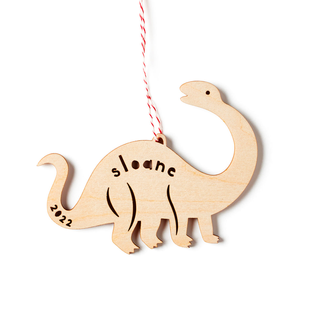 Brontosaurus Dinosaur Custom Ornament