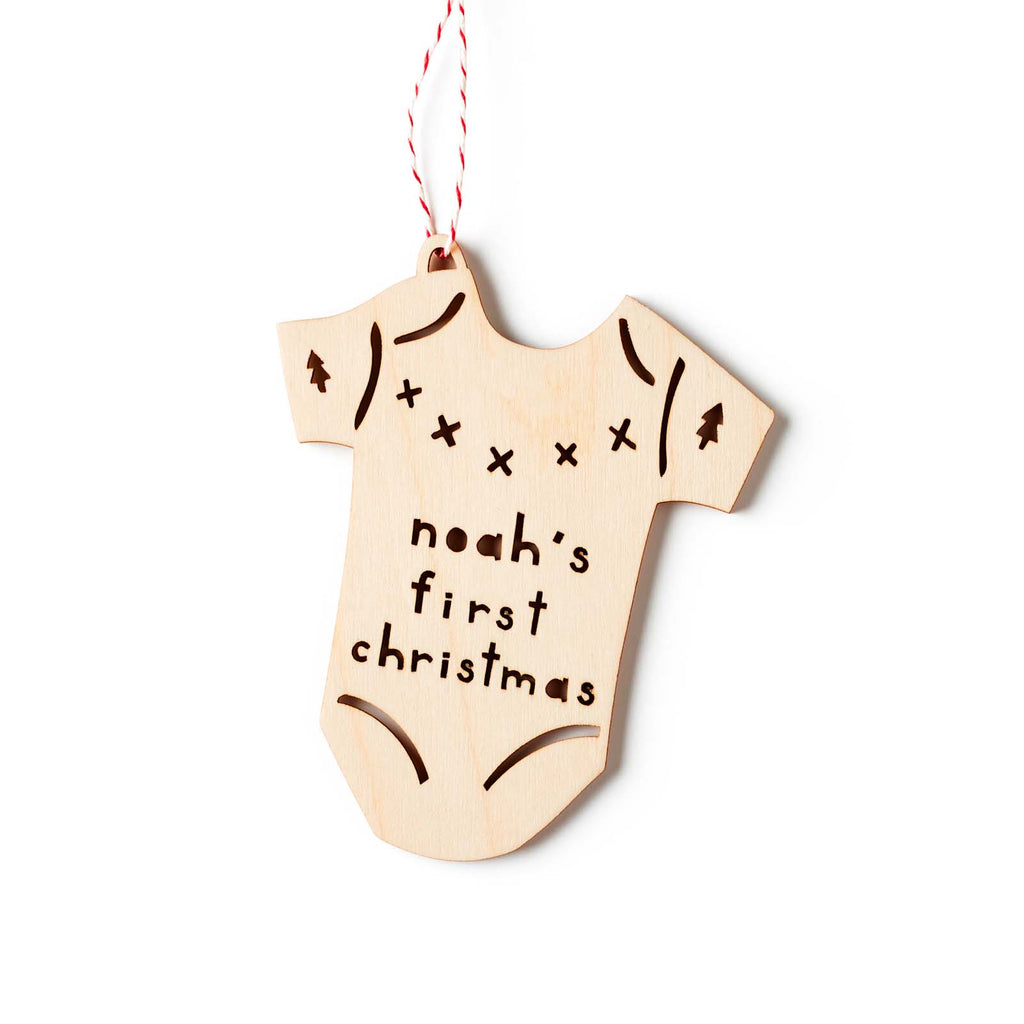 Custom Onesie Baby's First Christmas Ornament