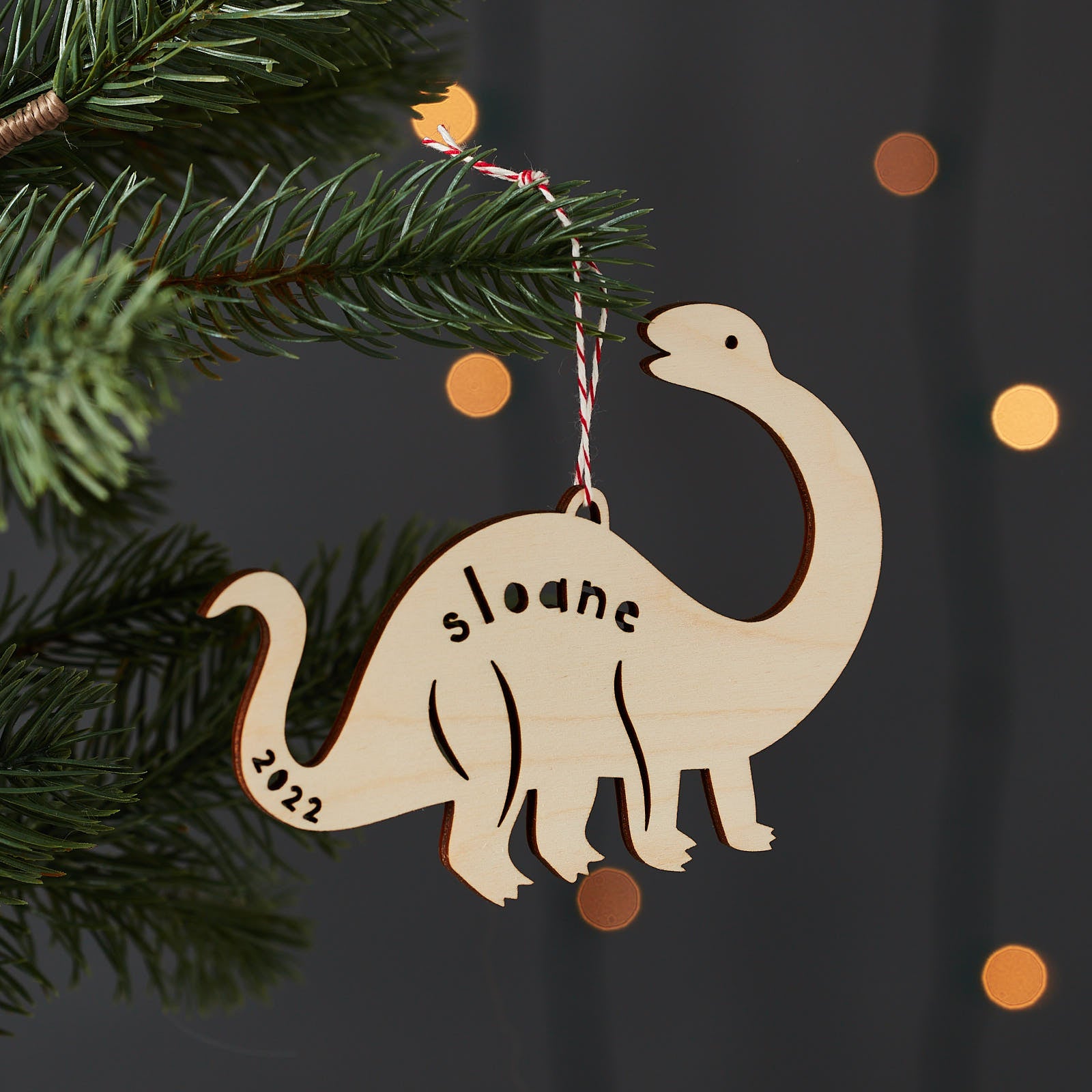 Brontosaurus Dinosaur Custom Ornament