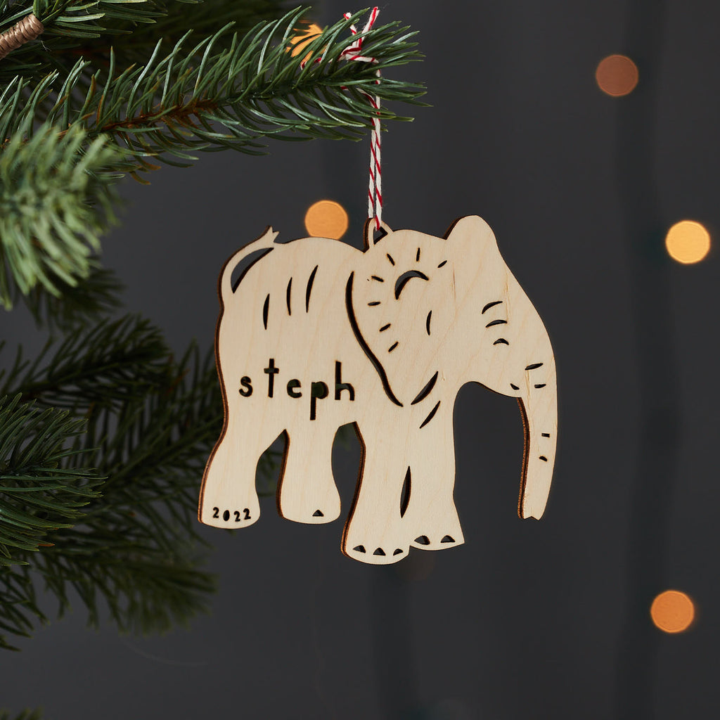 Custom Elephant Ornament