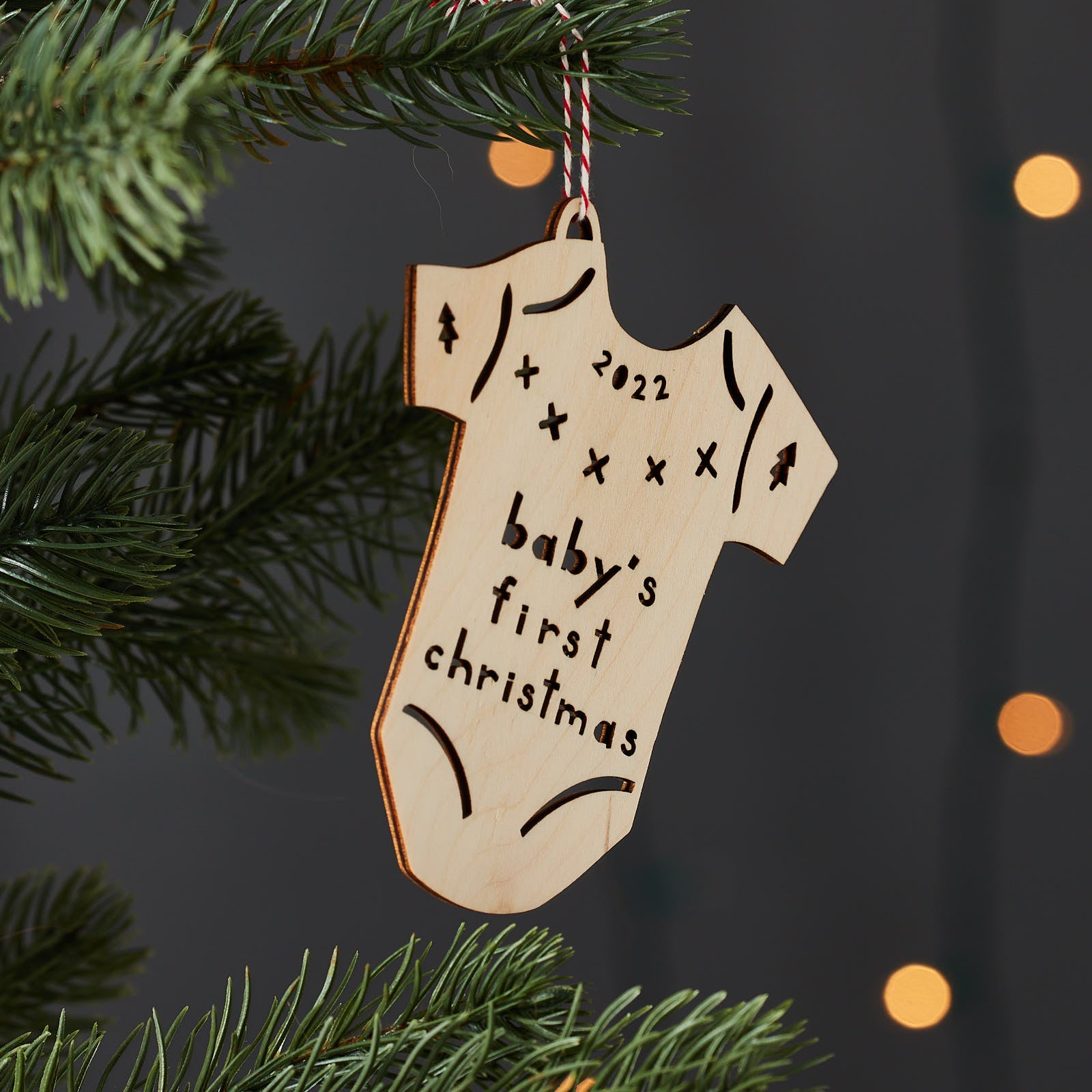 Custom Onesie Baby's First Christmas Ornament