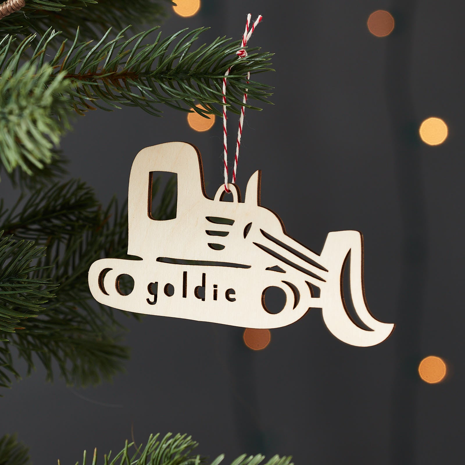 Bulldozer Construction Vehicle Custom Ornament