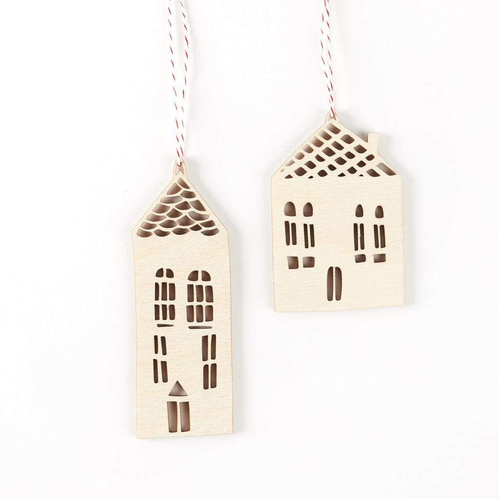 Little House Ornaments (set of 2)