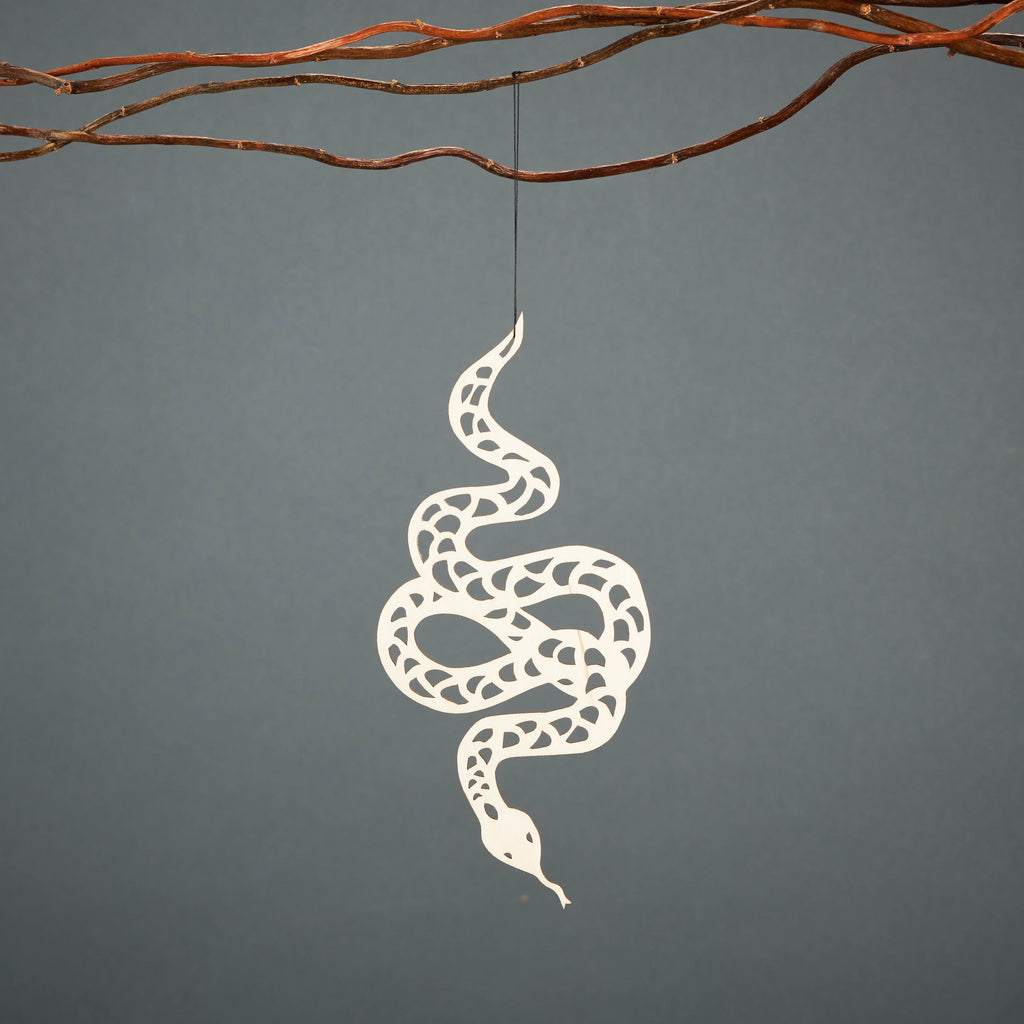 Snake Wooden Ornament