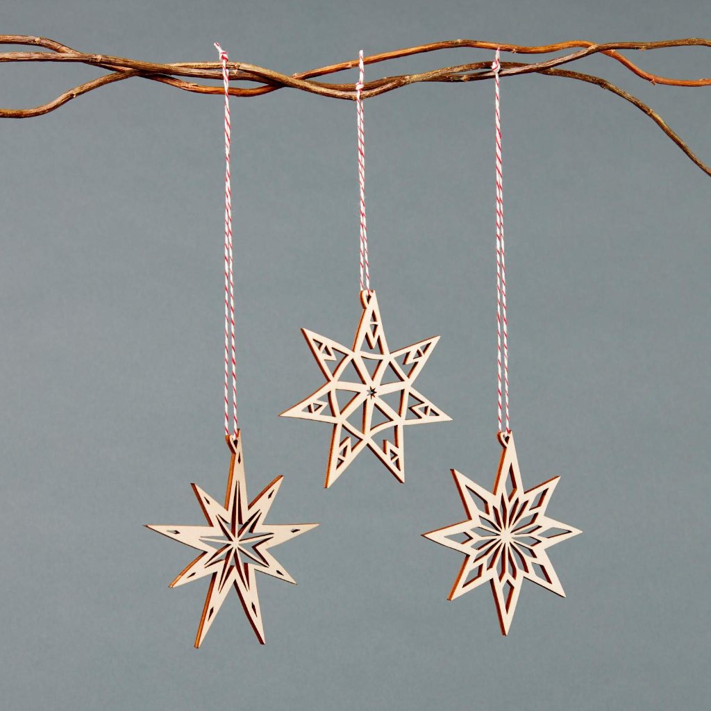 Star Ornaments (set of 3)