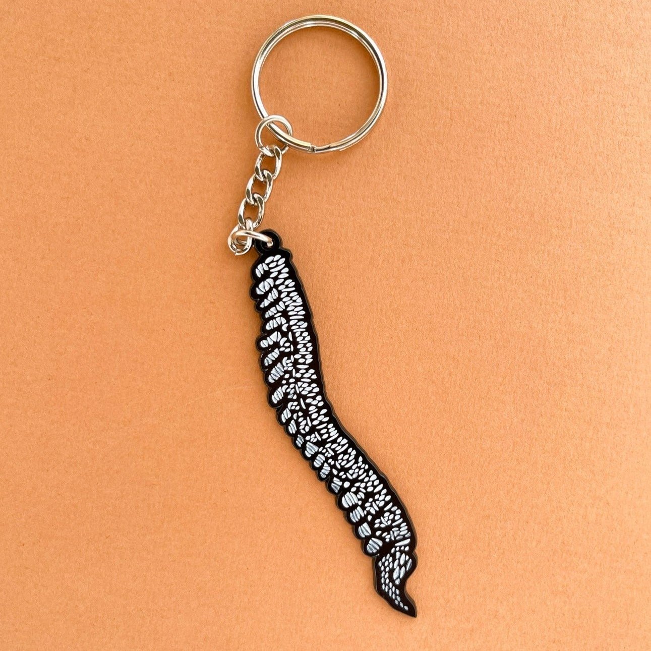 Spine Enamel Keychain