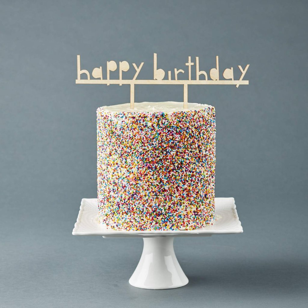 Happy Birthday Simple Cake Topper