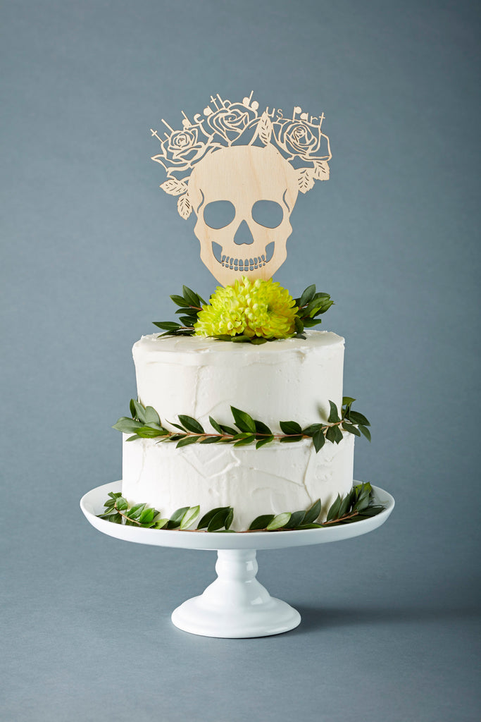Skull Wedding Cake Topper