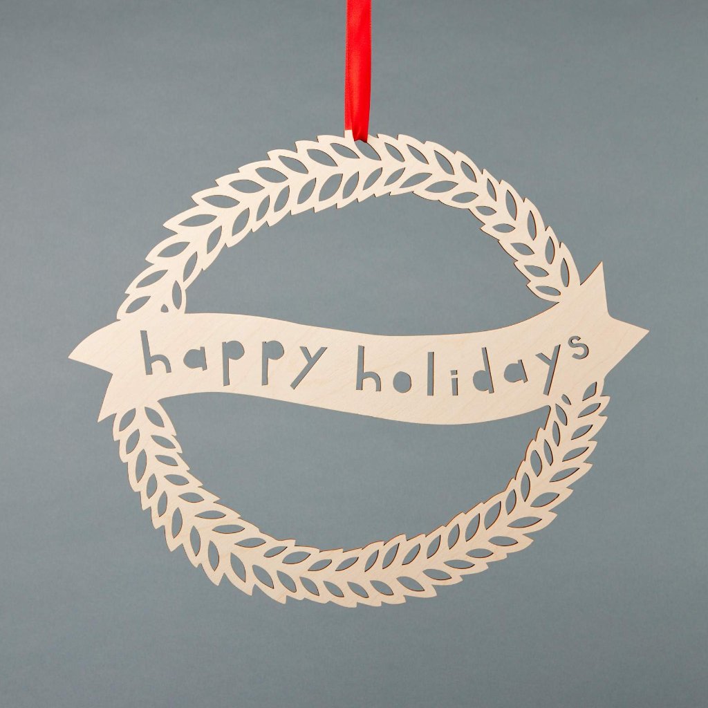 Happy Holidays Wreath