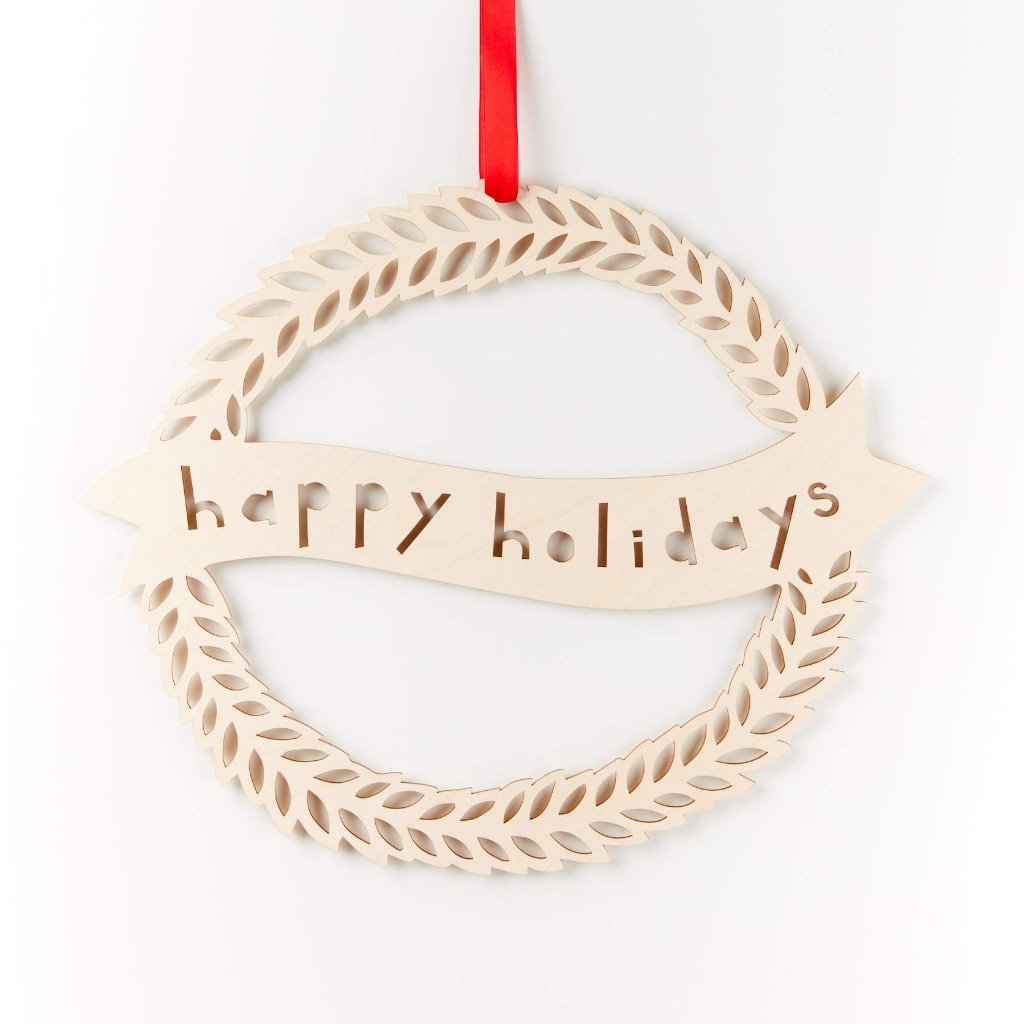 Happy Holidays Wreath